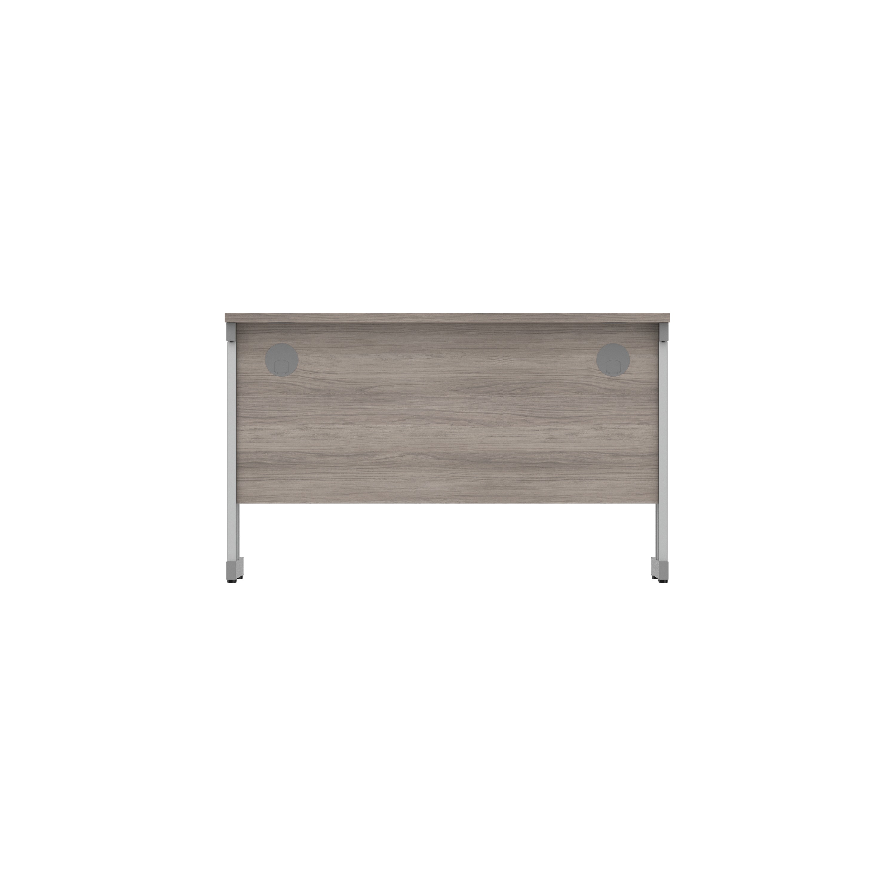 Office Rectangular Desk with Steel Double Upright Cantilever Frame (FSC) | 1200X600 | Alaskan Grey Oak/Graphite thumbnail 5
