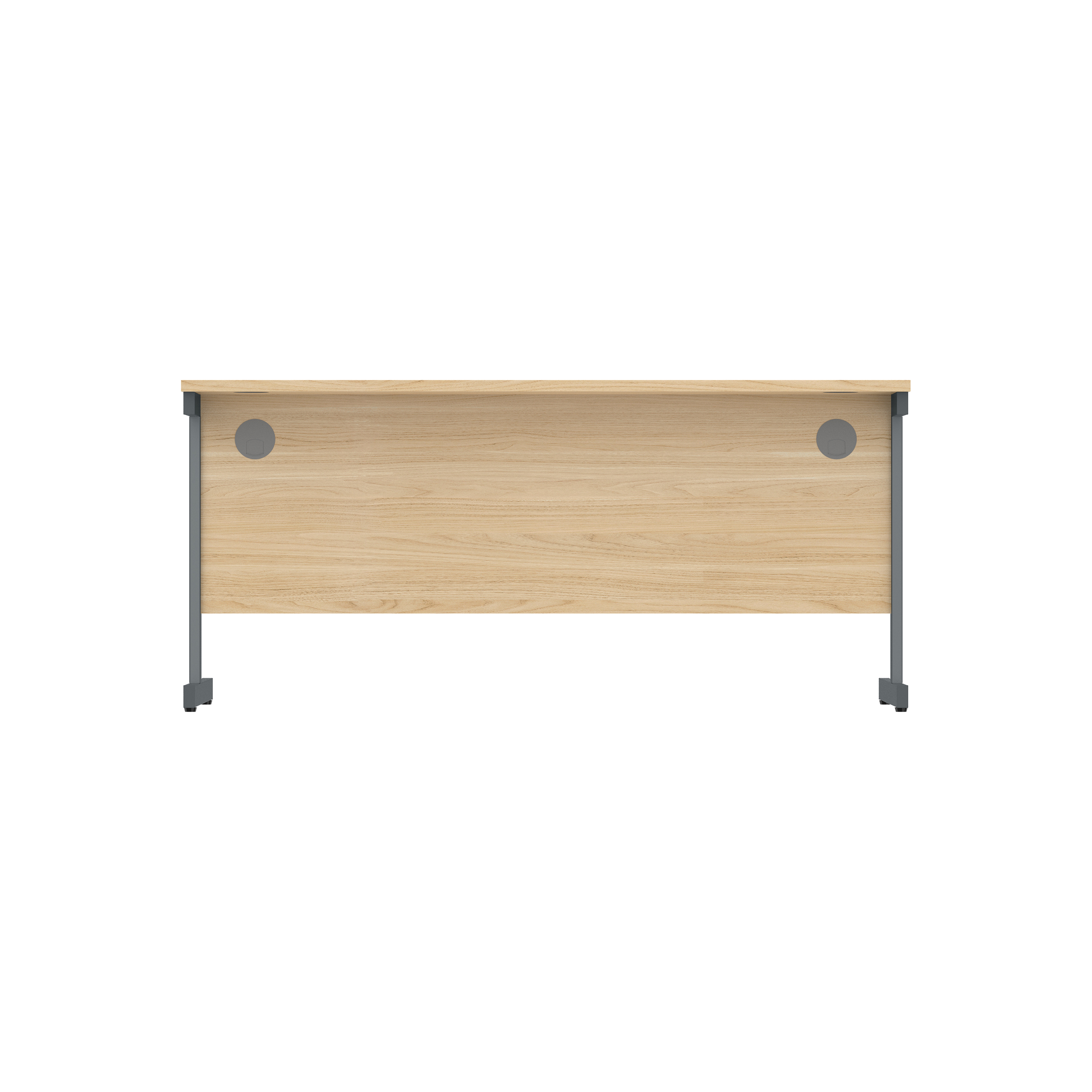 Office Rectangular Desk with Steel Single Upright Cantilever Frame (FSC) | 1600X800 | Canadian Oak/Graphite thumbnail 4