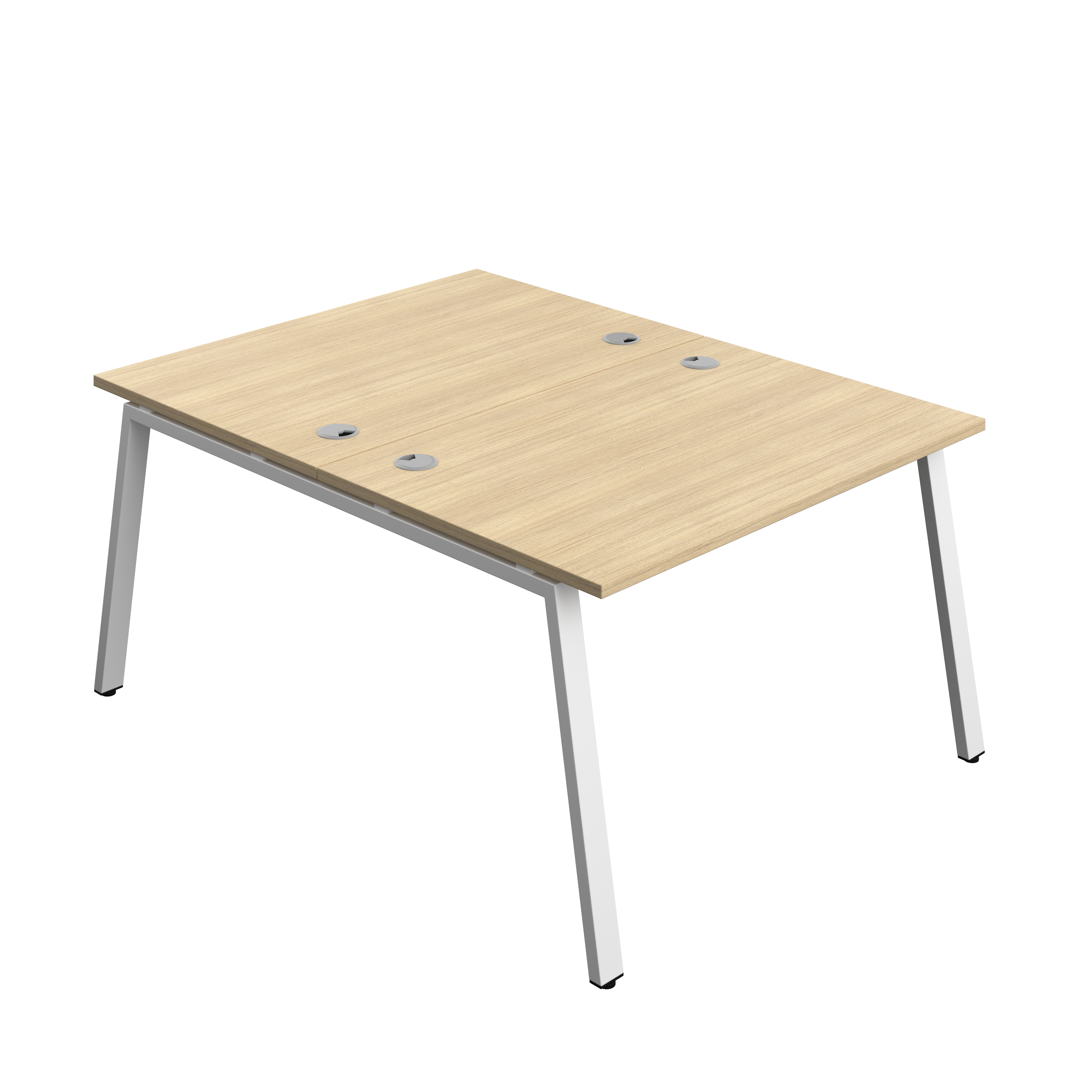 Synergy Bench with Cable Ports: 2 Person (FSC) : A-Frame Leg : 1200 | 800 | Nova Oak/White