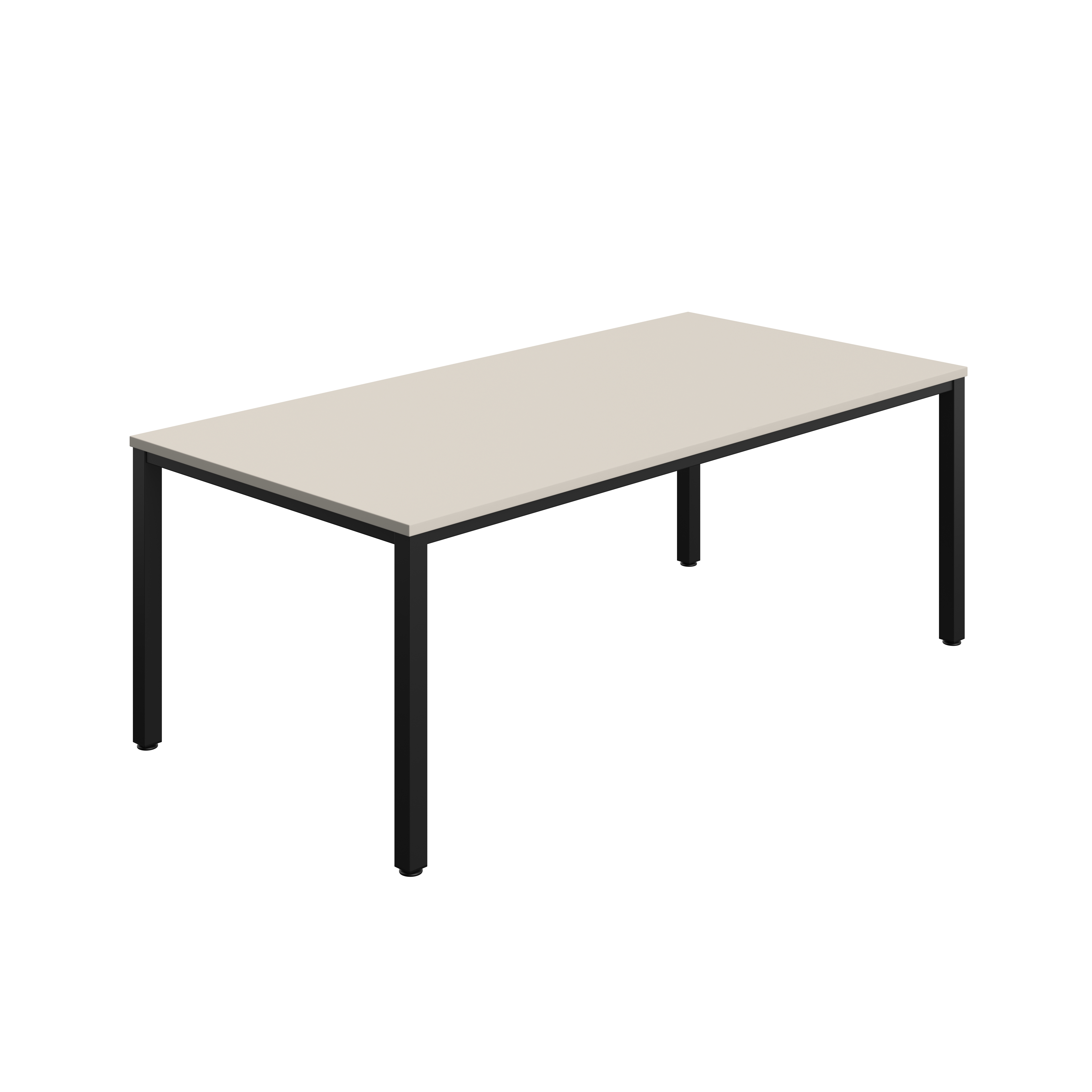 Fraction Infinity Rectangular Meeting Table (FSC) | 2000 X 1000 | Grey Nebraska Oak/Black
