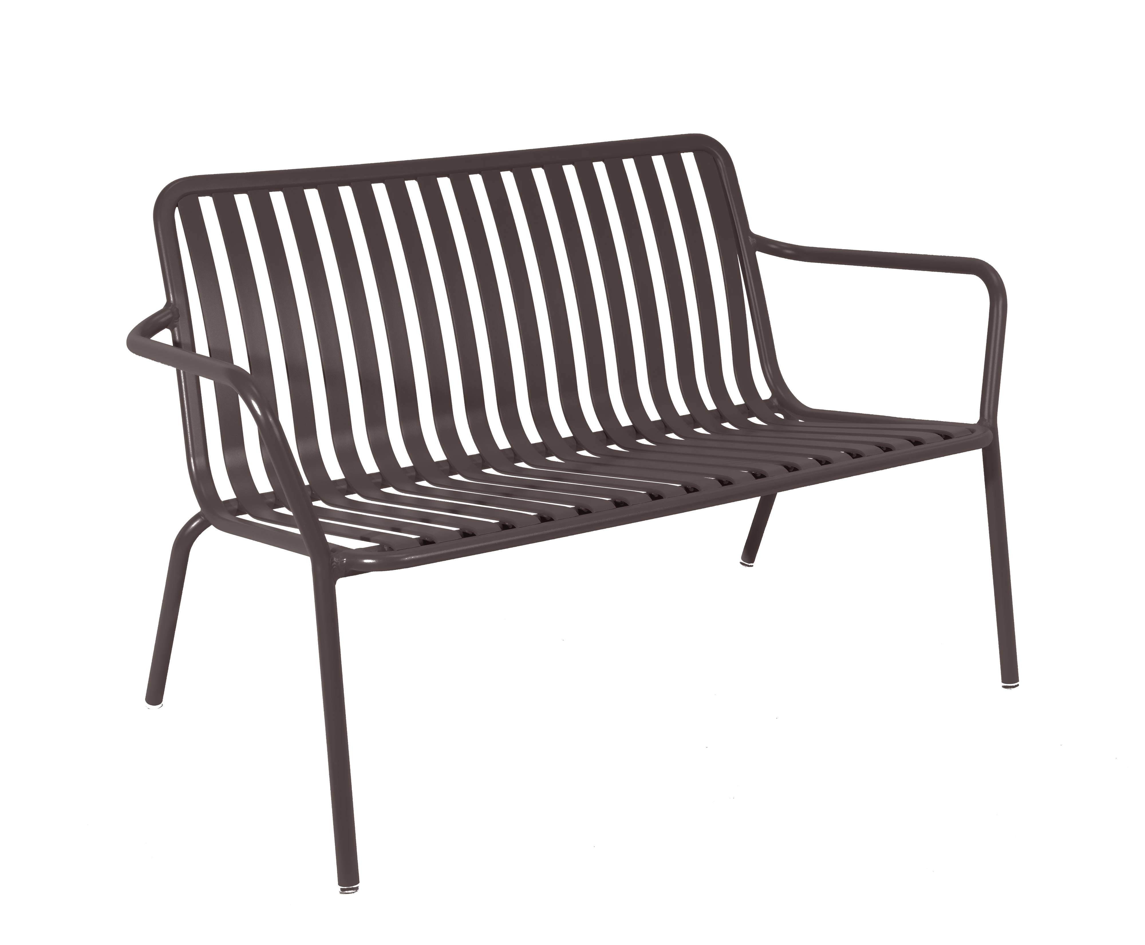 Breeze Aluminium 2 Seater Armchair Bench | Low | Charcoal