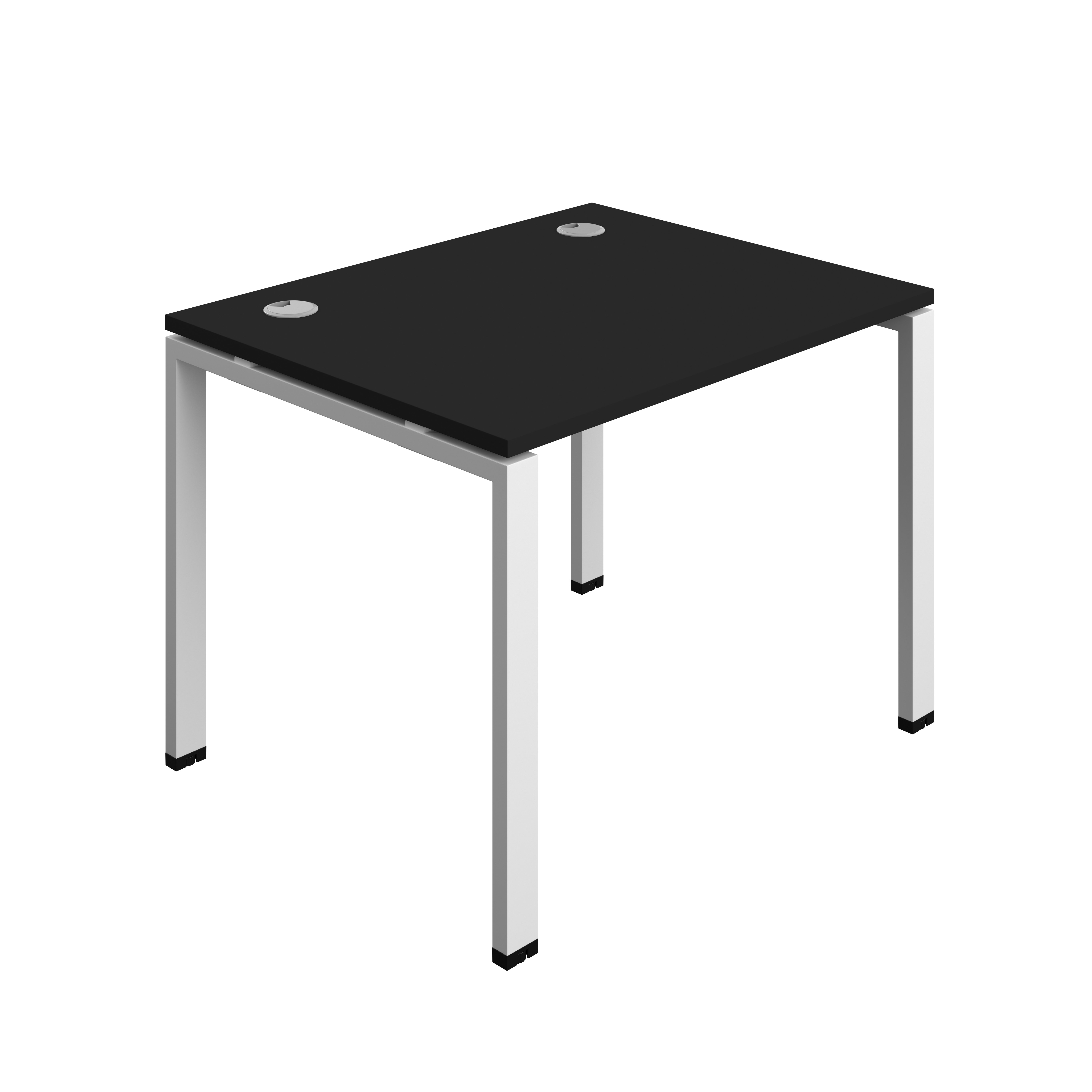 Synergy Bench with Cable Ports: 1 Person (FSC) : Goal Post Leg : 1000 | 800 | Black/White