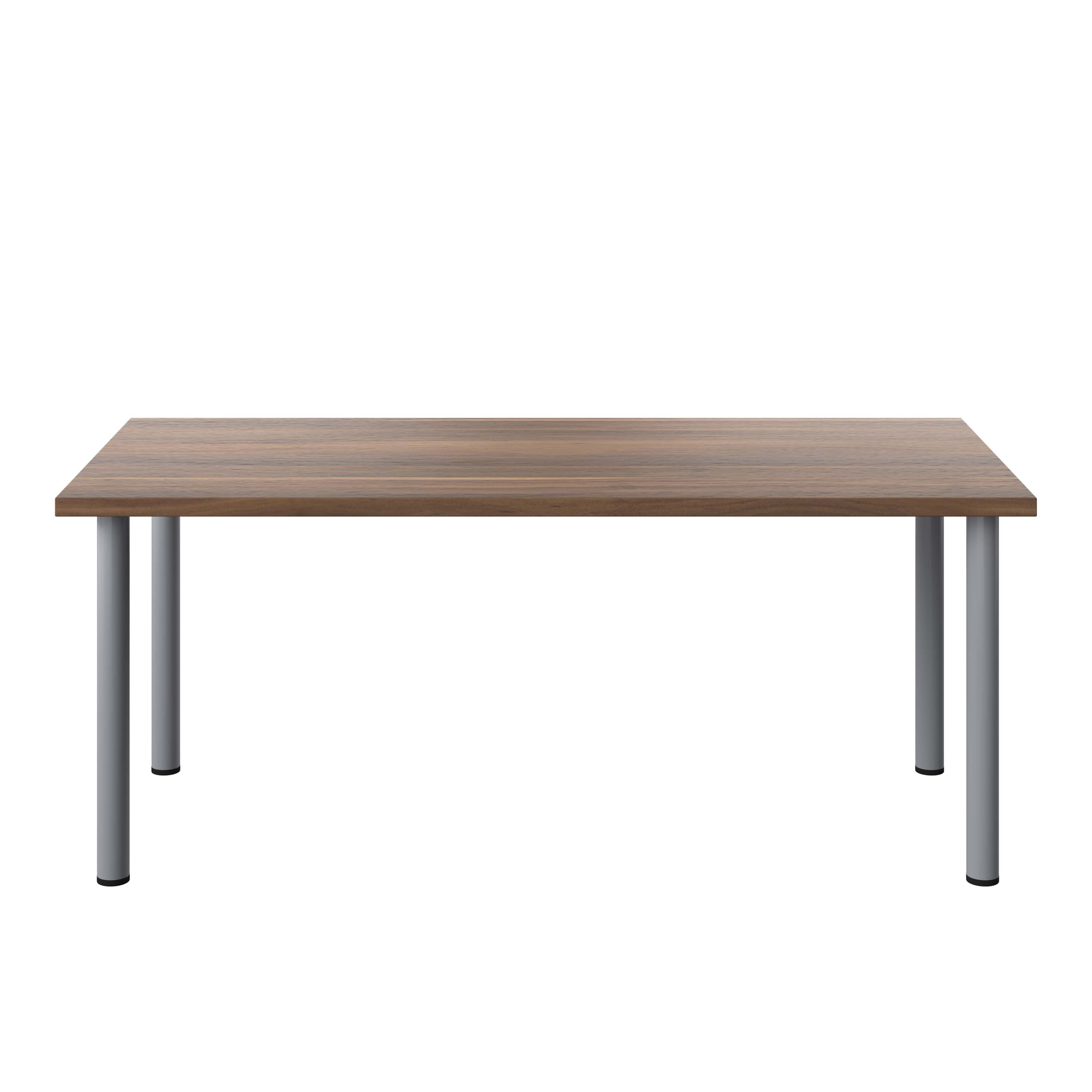 One Fraction Plus Rectangular Meeting Table (FSC) | 1800X800 | Dark Walnut/Silver thumbnail 2