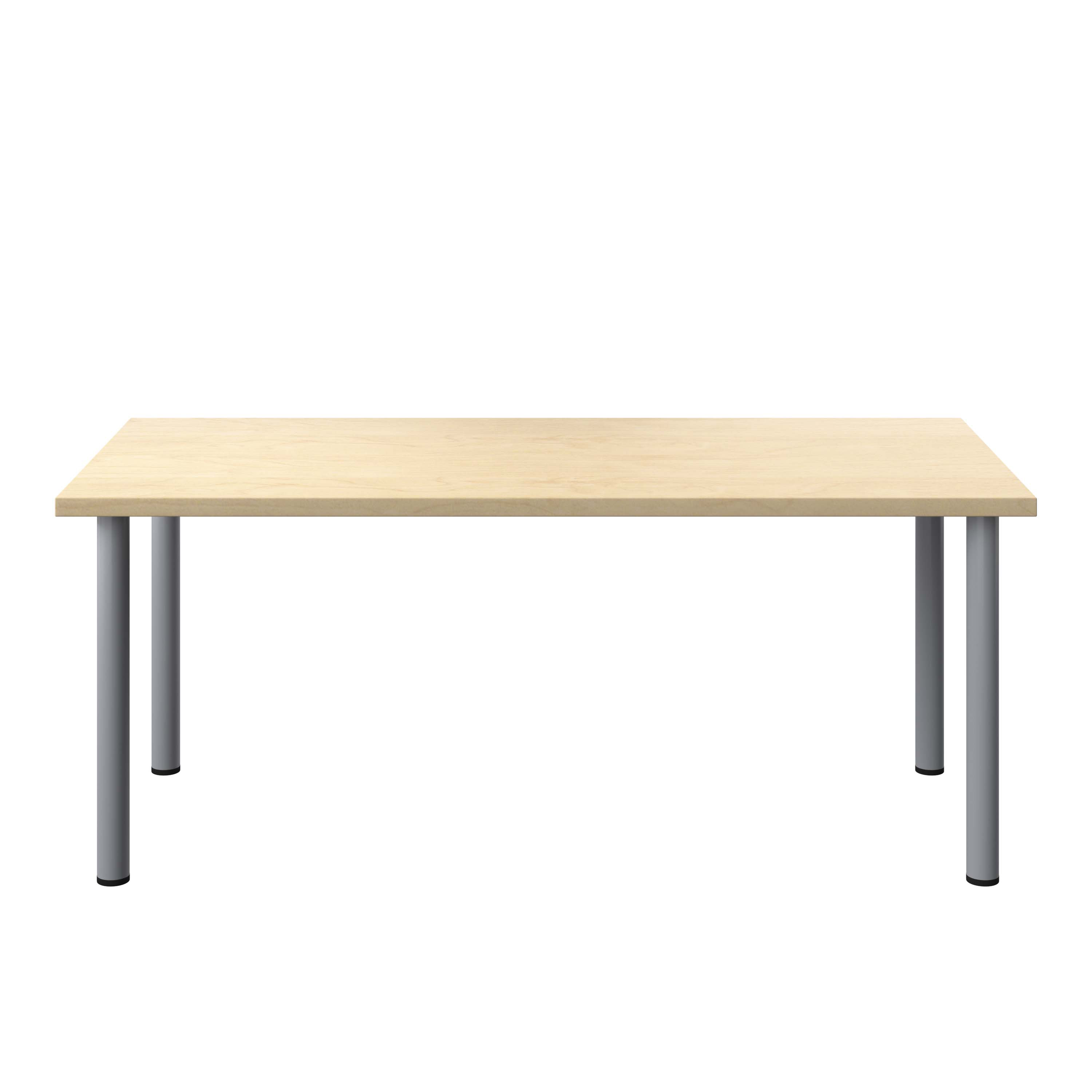 One Fraction Plus Rectangular Meeting Table (FSC) | 1800X800 | Maple/Silver thumbnail 2