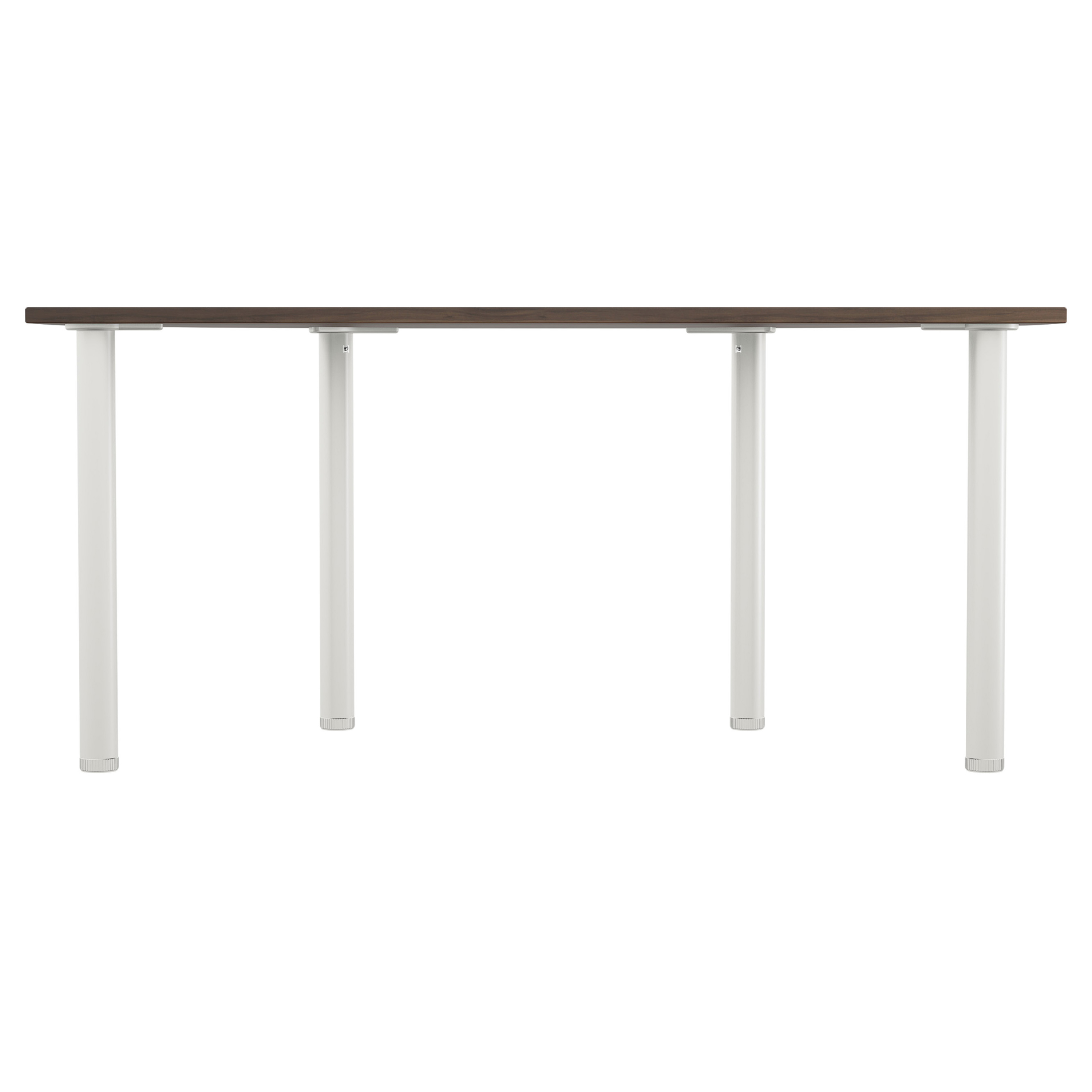 One Fraction Plus Rectangular Meeting Table with D-End (FSC) | 1600X800 | Dark Walnut/Silver thumbnail 2