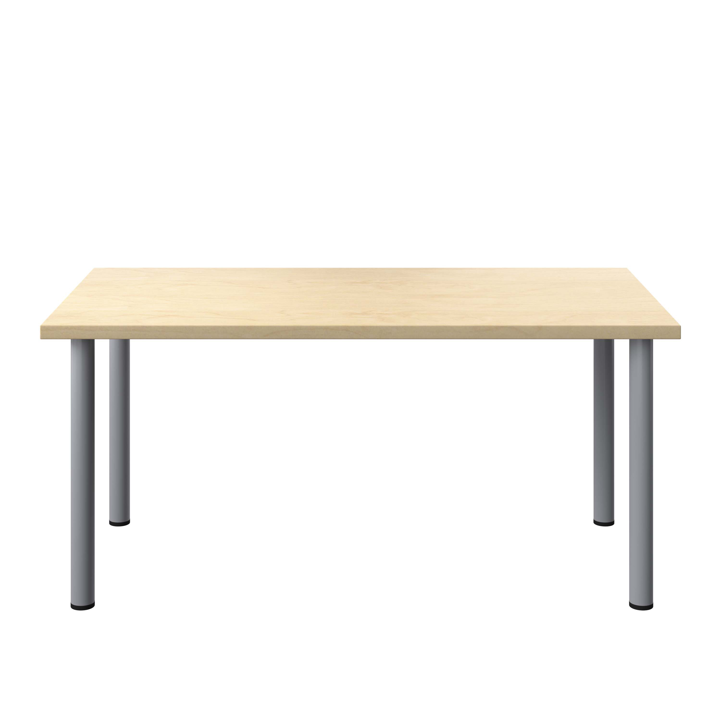One Fraction Plus Rectangular Meeting Table (FSC) | 1600X800 | Maple/Silver thumbnail 2