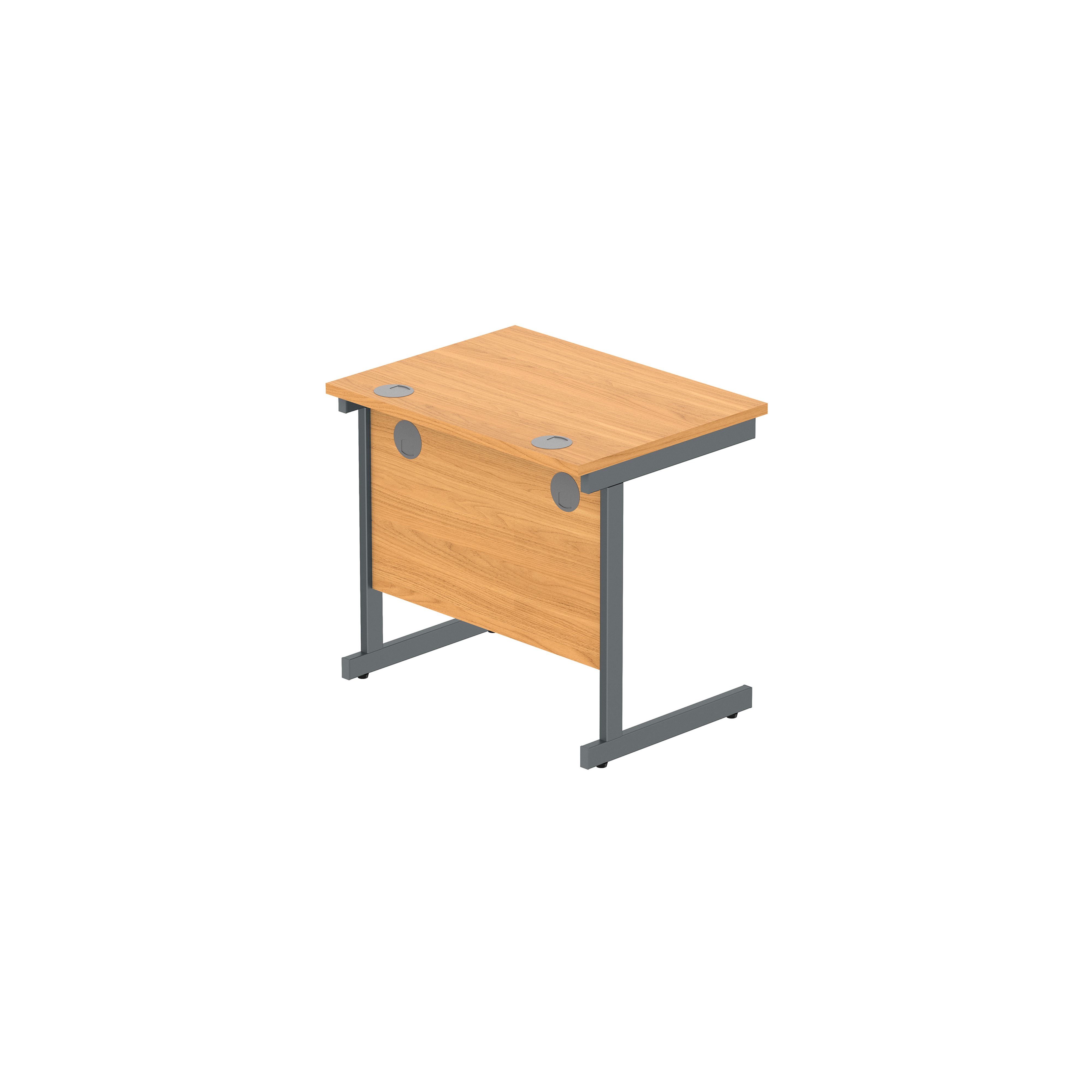Office Rectangular Desk with Steel Single Upright Cantilever Frame (FSC) | 800X600 | Norwegian Beech/Graphite thumbnail 5