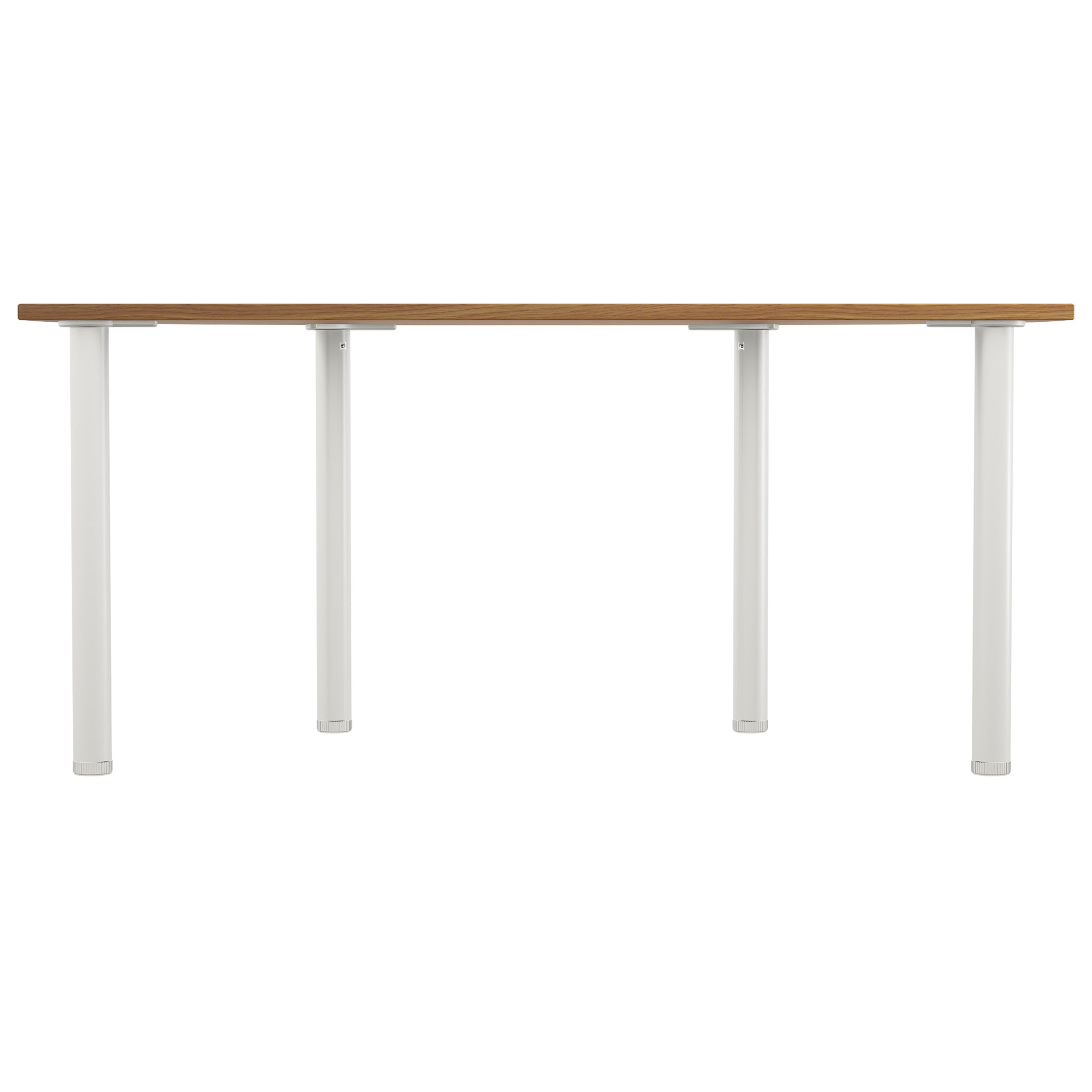 One Fraction Plus Rectangular Meeting Table with D-End (FSC) | 1600X800 | Nova Oak/Silver thumbnail 2