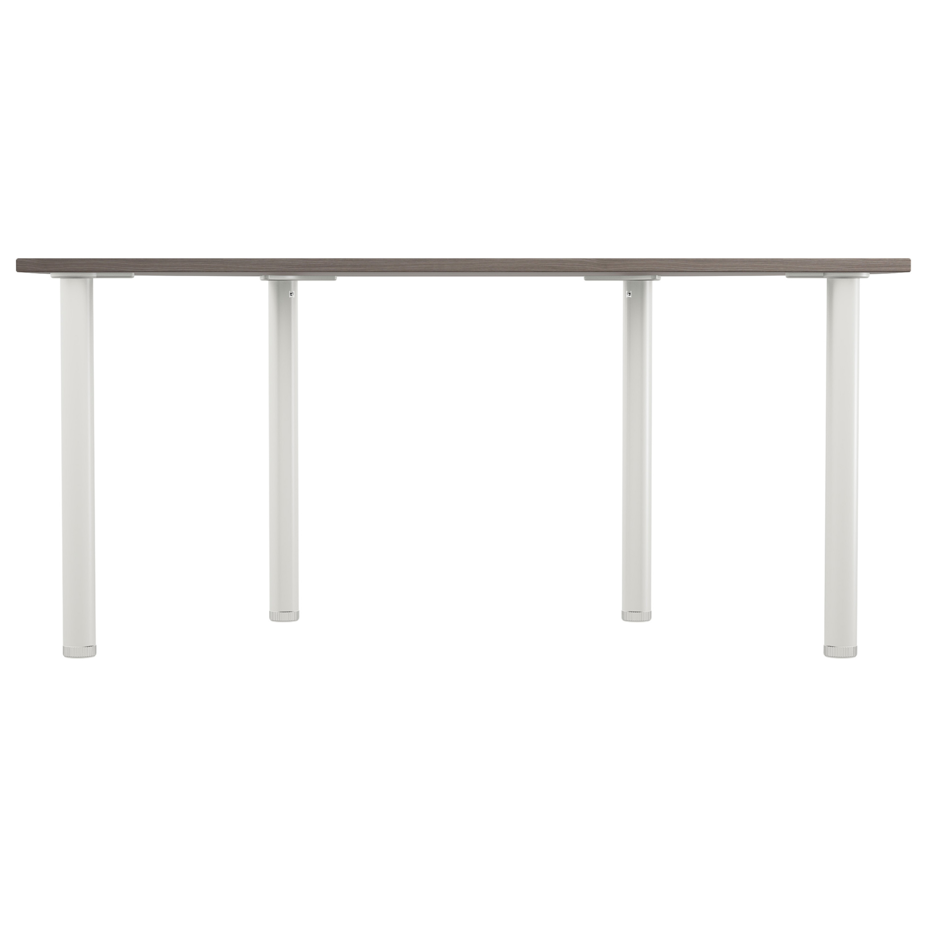 One Fraction Plus Rectangular Meeting Table with D-End (FSC) | 1600X800 | Grey Oak/Silver thumbnail 2