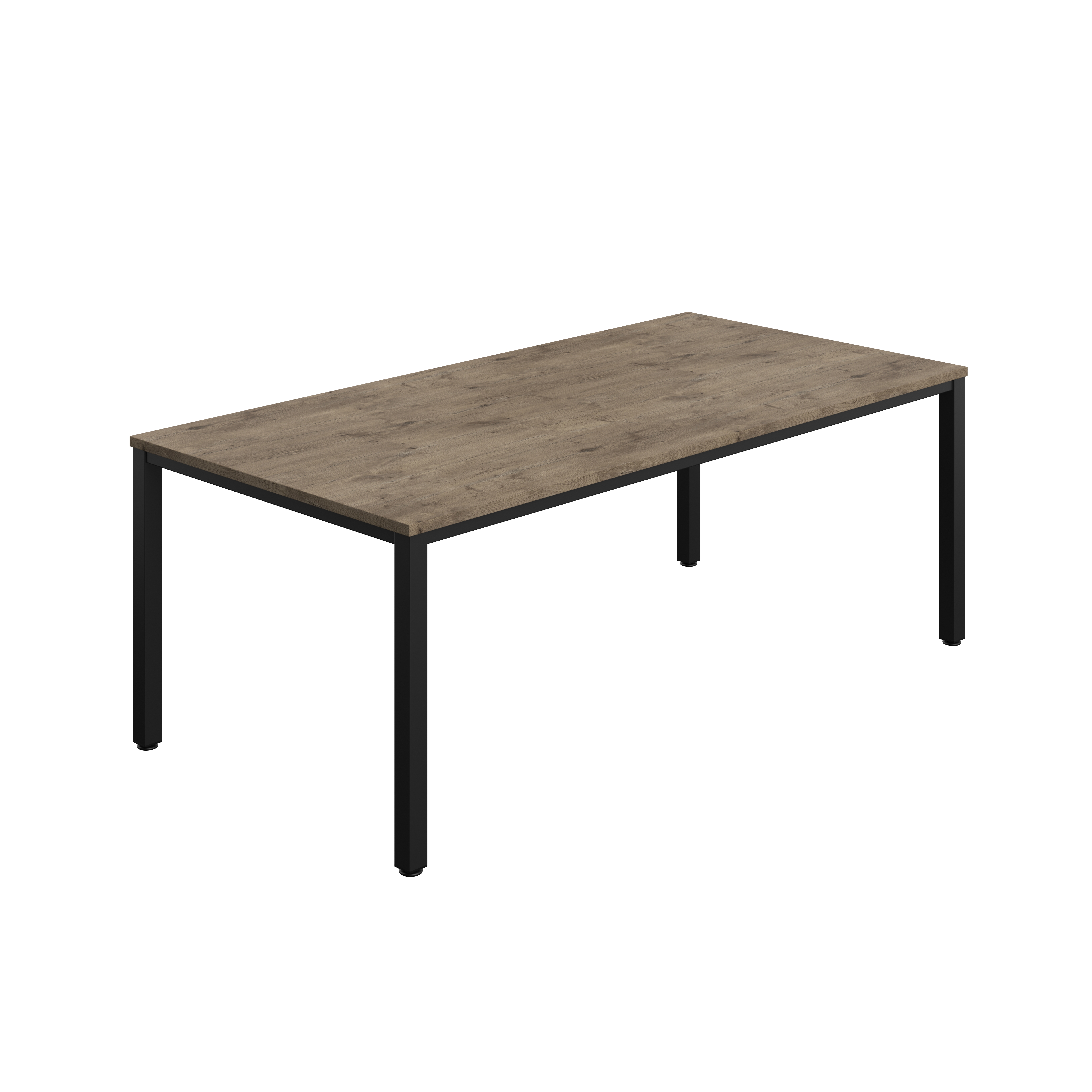 Fraction Infinity Rectangular Meeting Table (FSC) | 200 X 1000 | Natural Nebraska Oak/Black