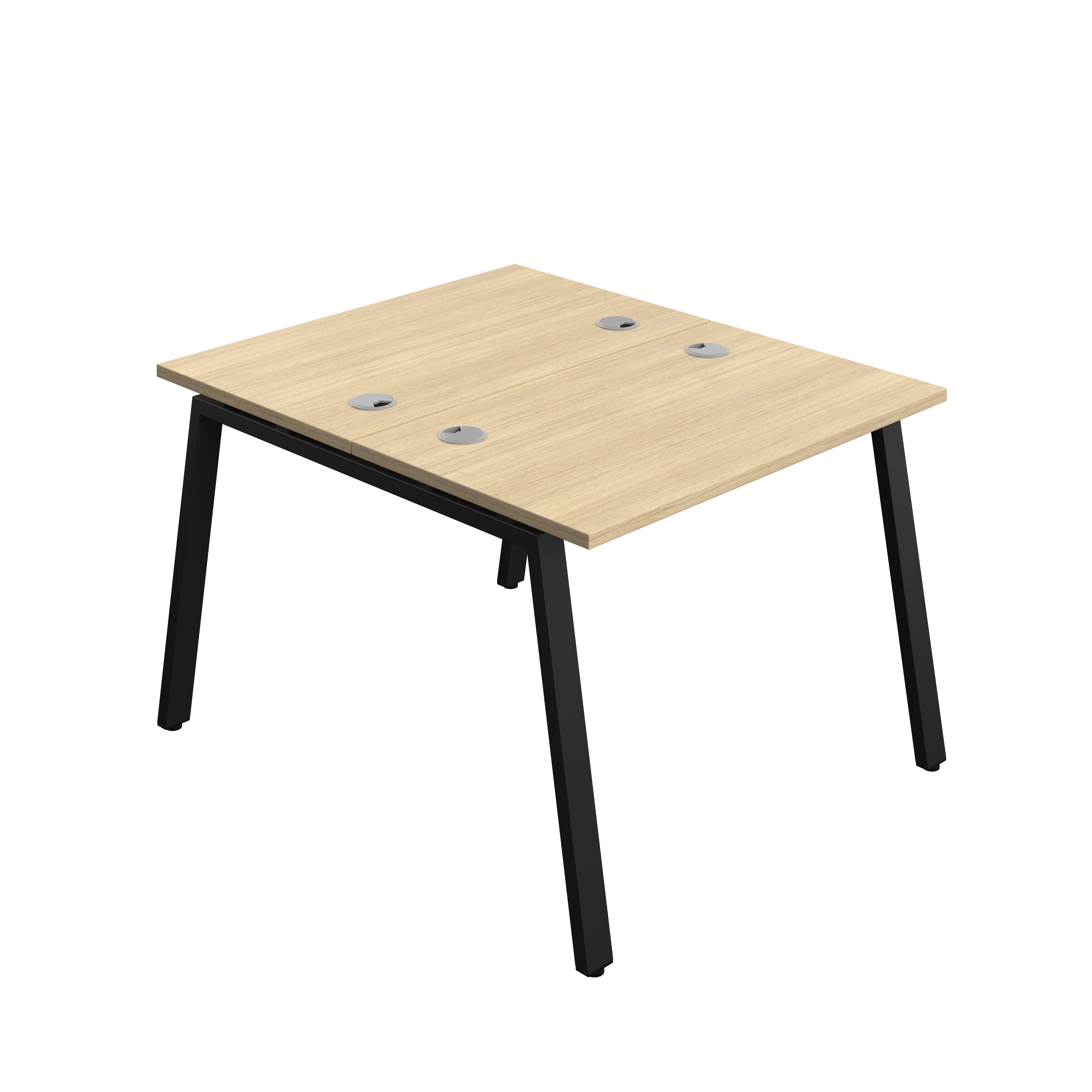 Synergy Bench with Cable Ports: 2 Person (FSC) : A-Frame Leg : 1000 | 600 | Nova Oak/Black