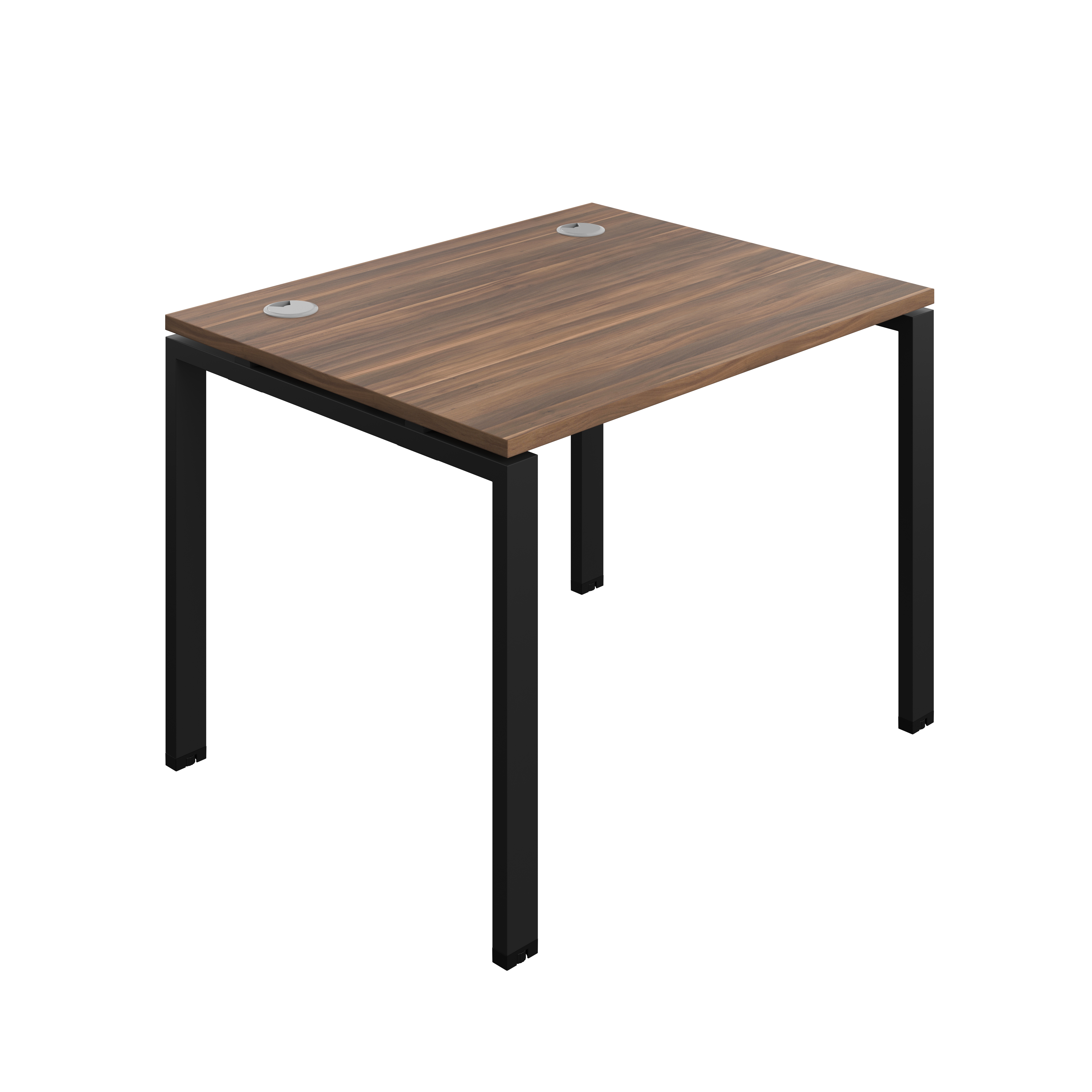 Synergy Bench with Cable Ports: 1 Person (FSC) : Goal Post Leg : 1000 | 800 | Dark Walnut/Black