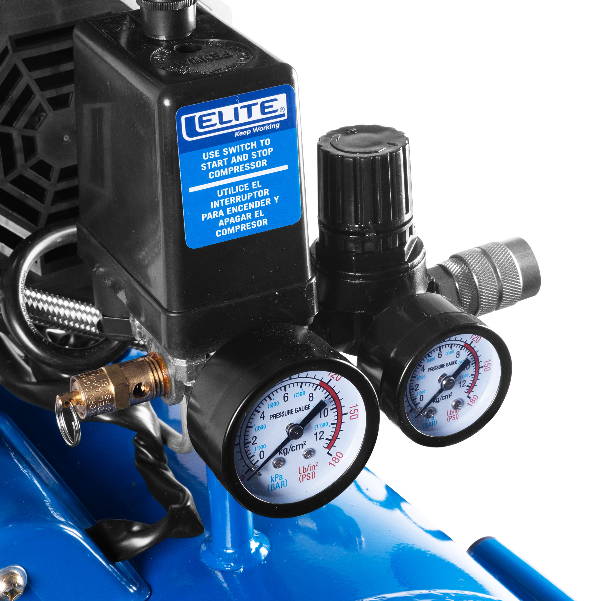 Compresor de acople directo libre de aceite 25 Lts  2.5 Hp, 125 PSI, 6,1 CFM, 110V-60Hz
