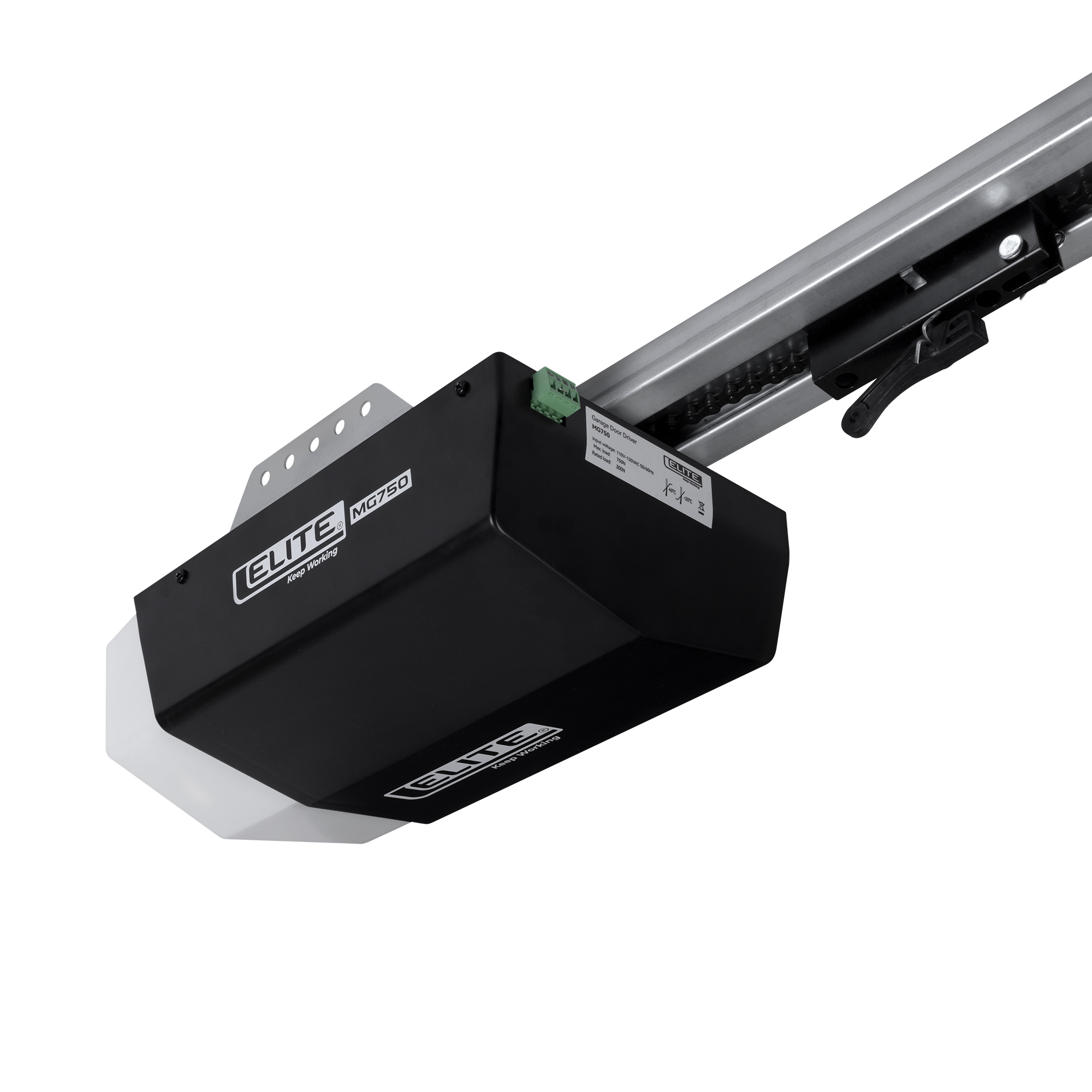 Sistema de apertura para puertas de garaje seccionales de alta velocidad para puertas de hasta 100Kg. 24V. 1/2 Hp (750N). LIFT 750 MG750