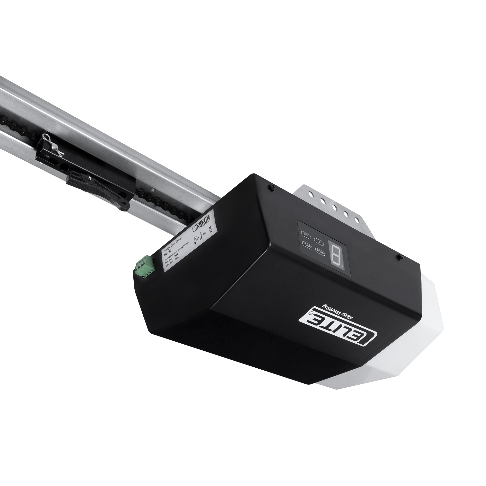 Sistema de apertura para puertas de garaje seccionales de alta velocidad para puertas de hasta 100Kg. 24V. 1/2 Hp (750N). LIFT 750 MG750