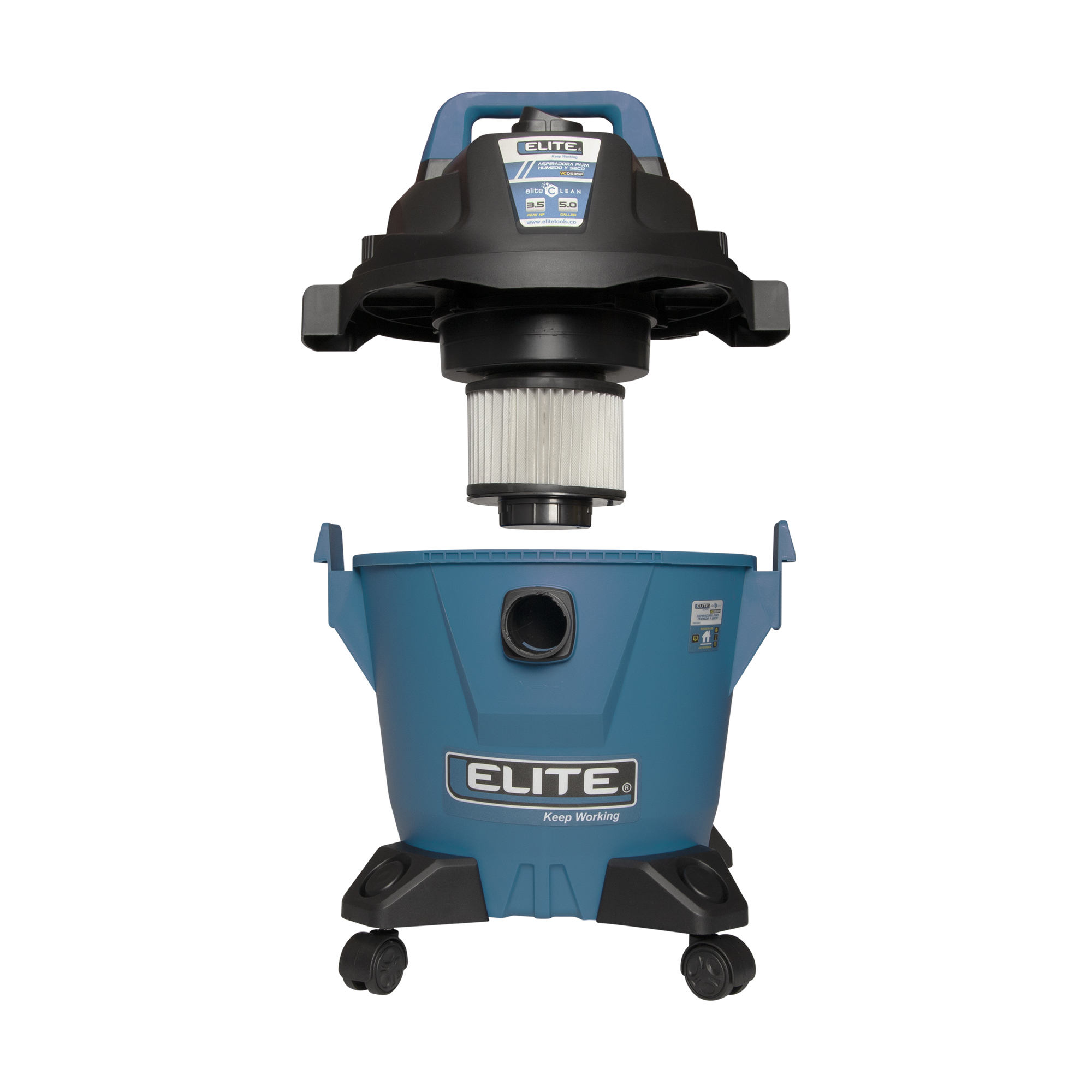Aspiradora 3.5 Hp 19 L / 5.0 G Húmedo / seco ELITE