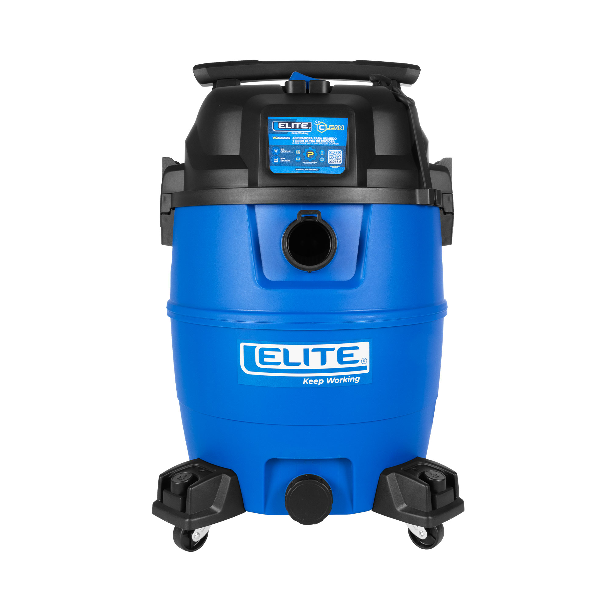 Aspiradora Utra silencionsa Seco y Humedo 16 Gl - 6.5 HP- 105 CFM