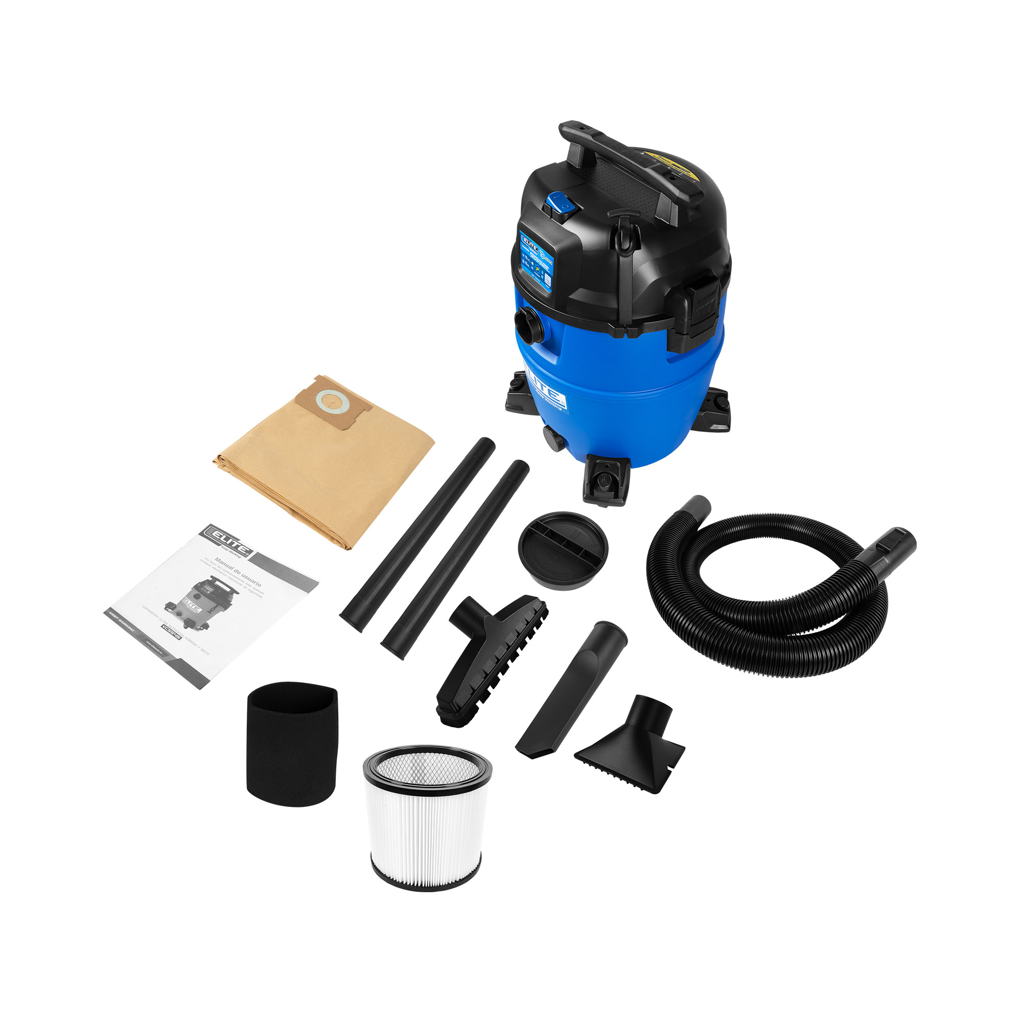 Aspiradora Utra silencionsa Seco y Humedo 16 Gl - 6.5 HP- 105 CFM