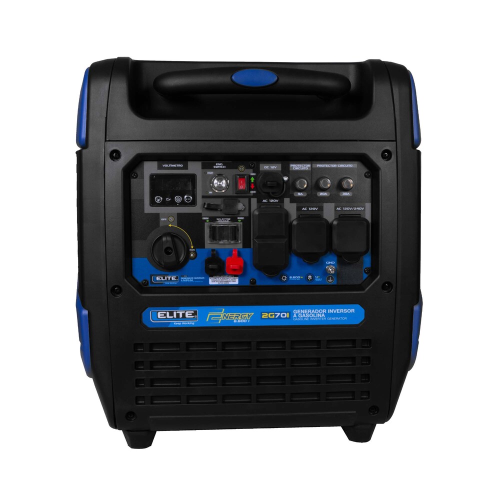 Generador inversor a gasolina Elite 2G70i 6.6 kW 110/220 V 60 Hz monofásico con arranque manual y eléctrico