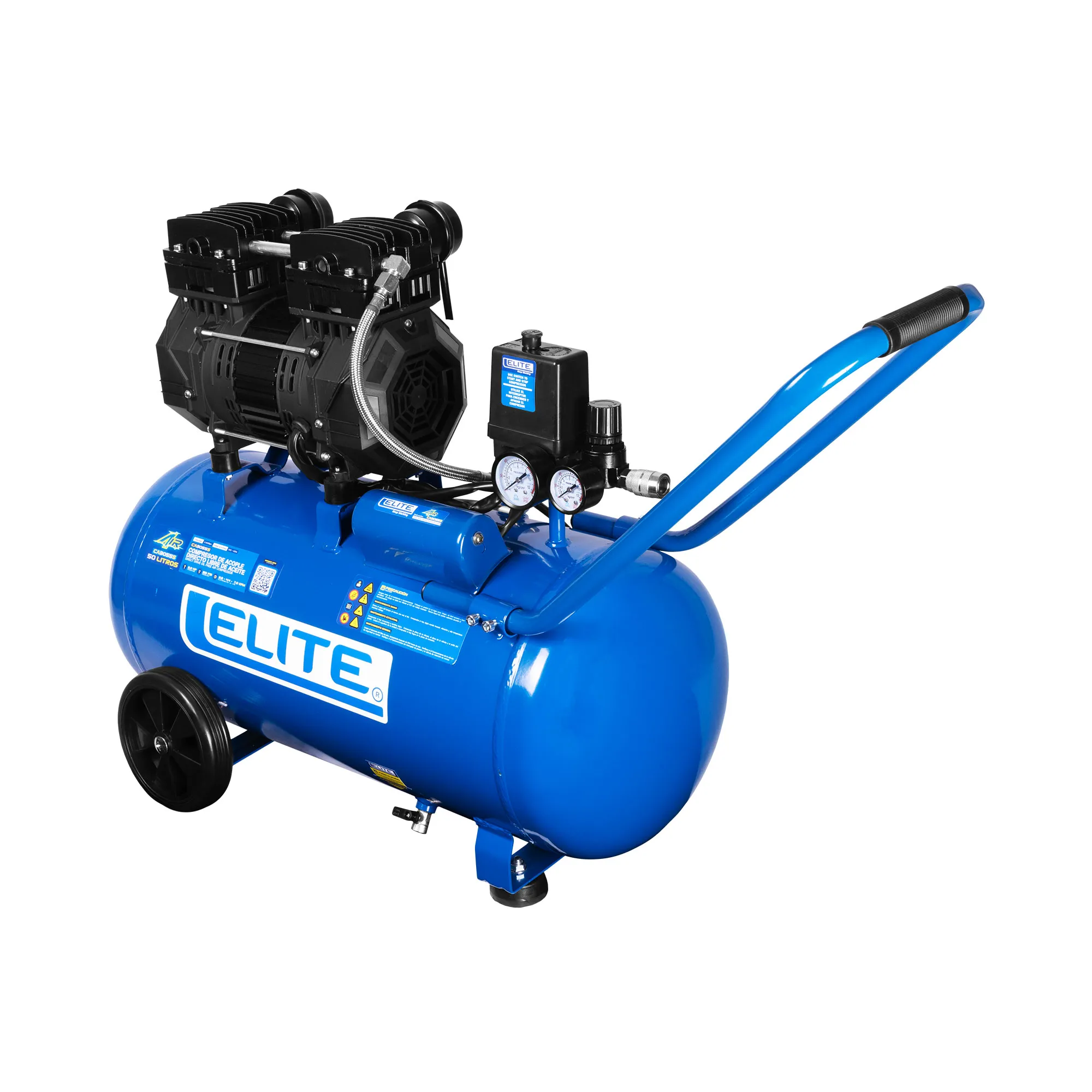 Compresor de acople directo libre de aceite 50 Lts  3.0 Hp, 125 PSI, 7.0 CFM, 110V-60Hz