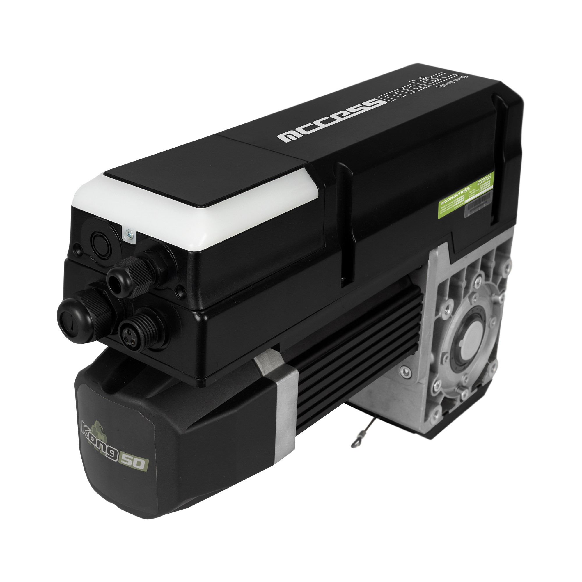 Sistema de apertura para puertas de garaje seccionales industriales de hasta 286Kg. 24V. 50Nm. KONG50