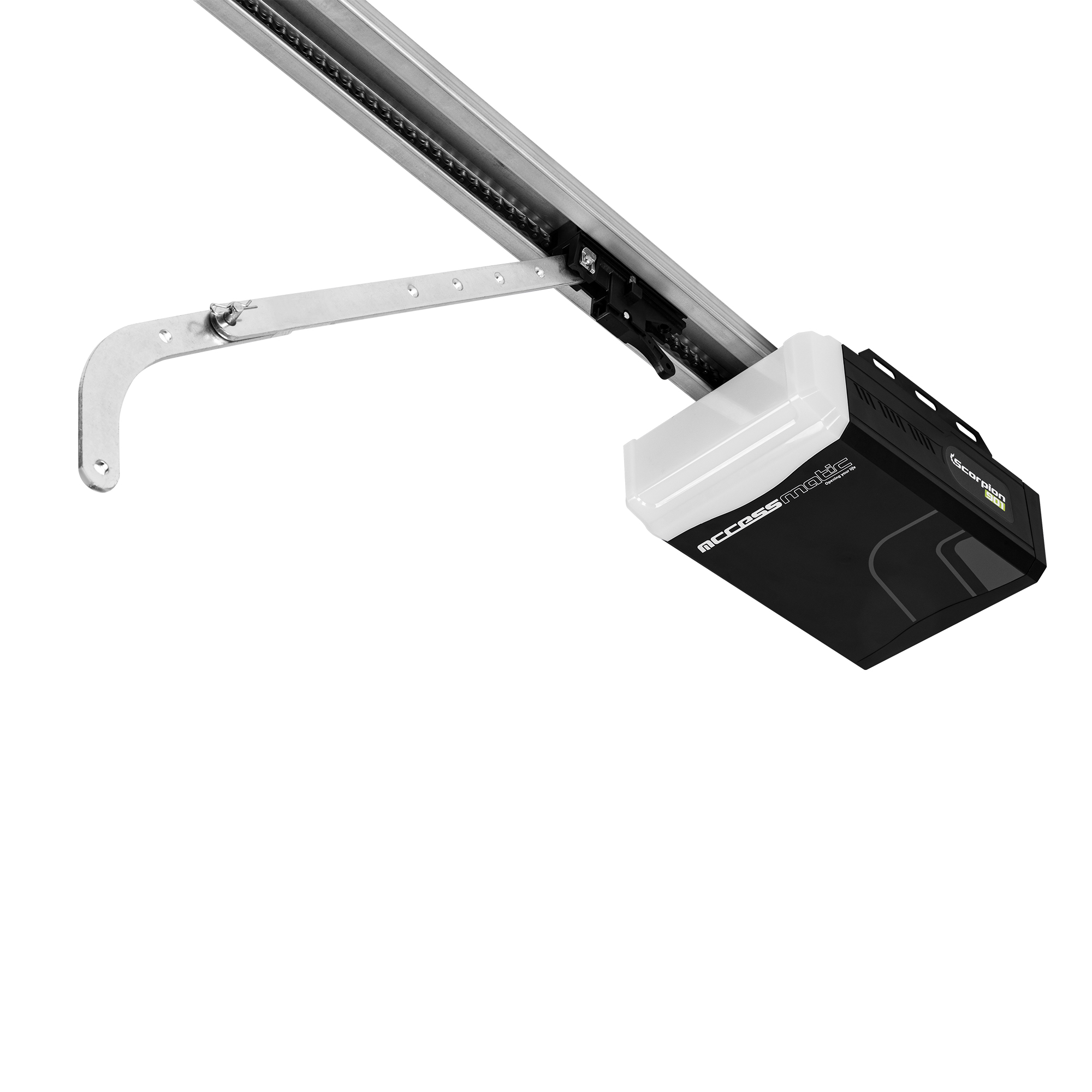Sistema de apertura para puertas de garaje seccionales de hasta 100Kg. 24V. 1/2 Hp (900N). SCORPION901