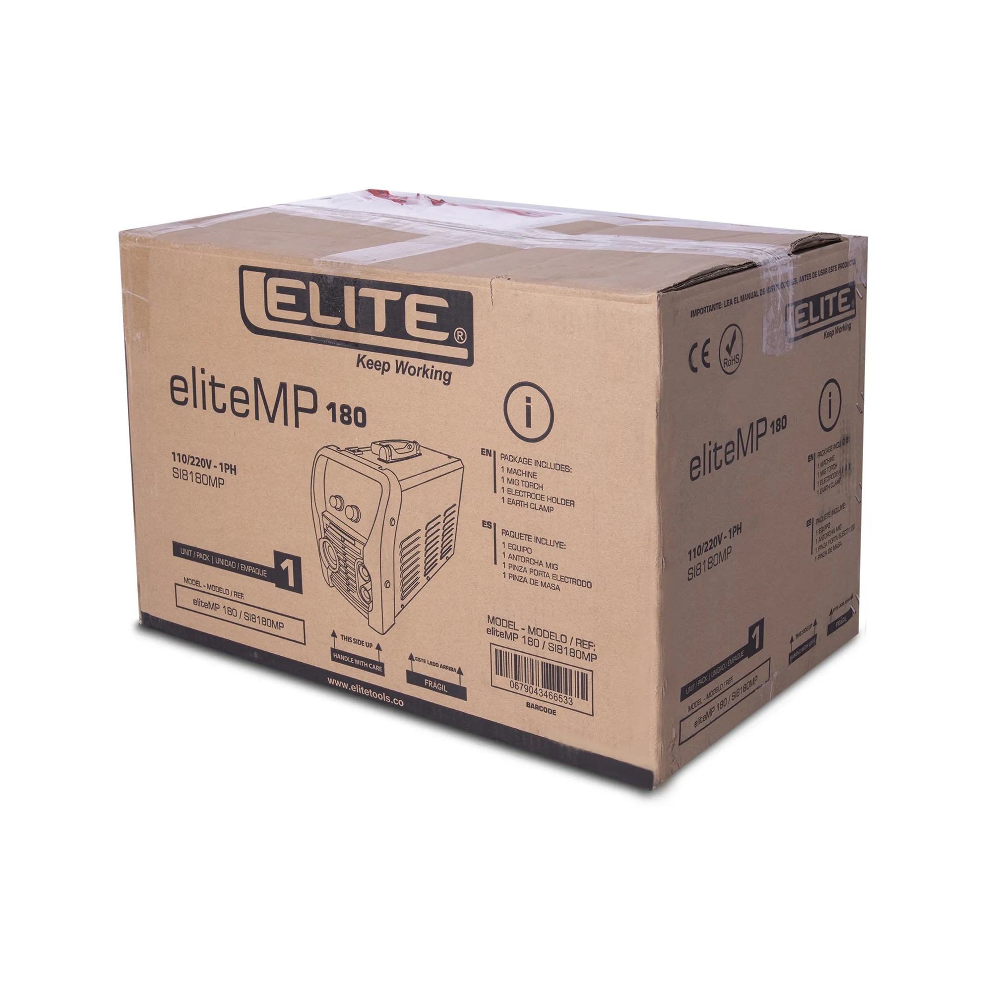 Soldador inversor Multiproceso de 180A 110V-220V 5kg