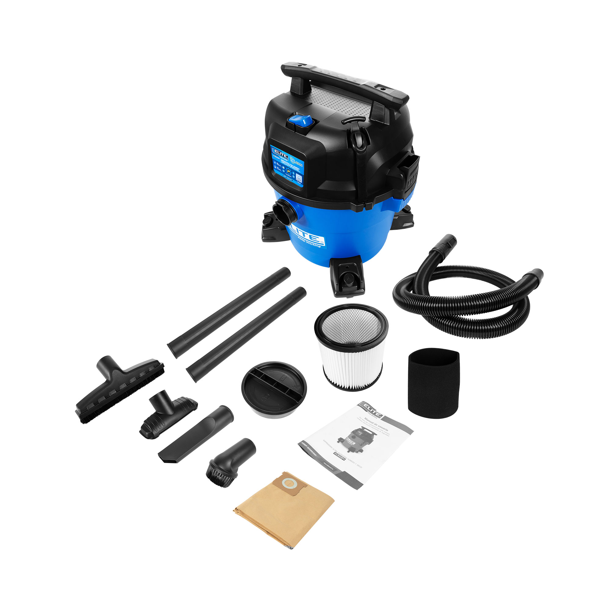 Aspiradora Utra silencionsa Seco y Humedo 9 Gl - 5 HP- 95 CFM