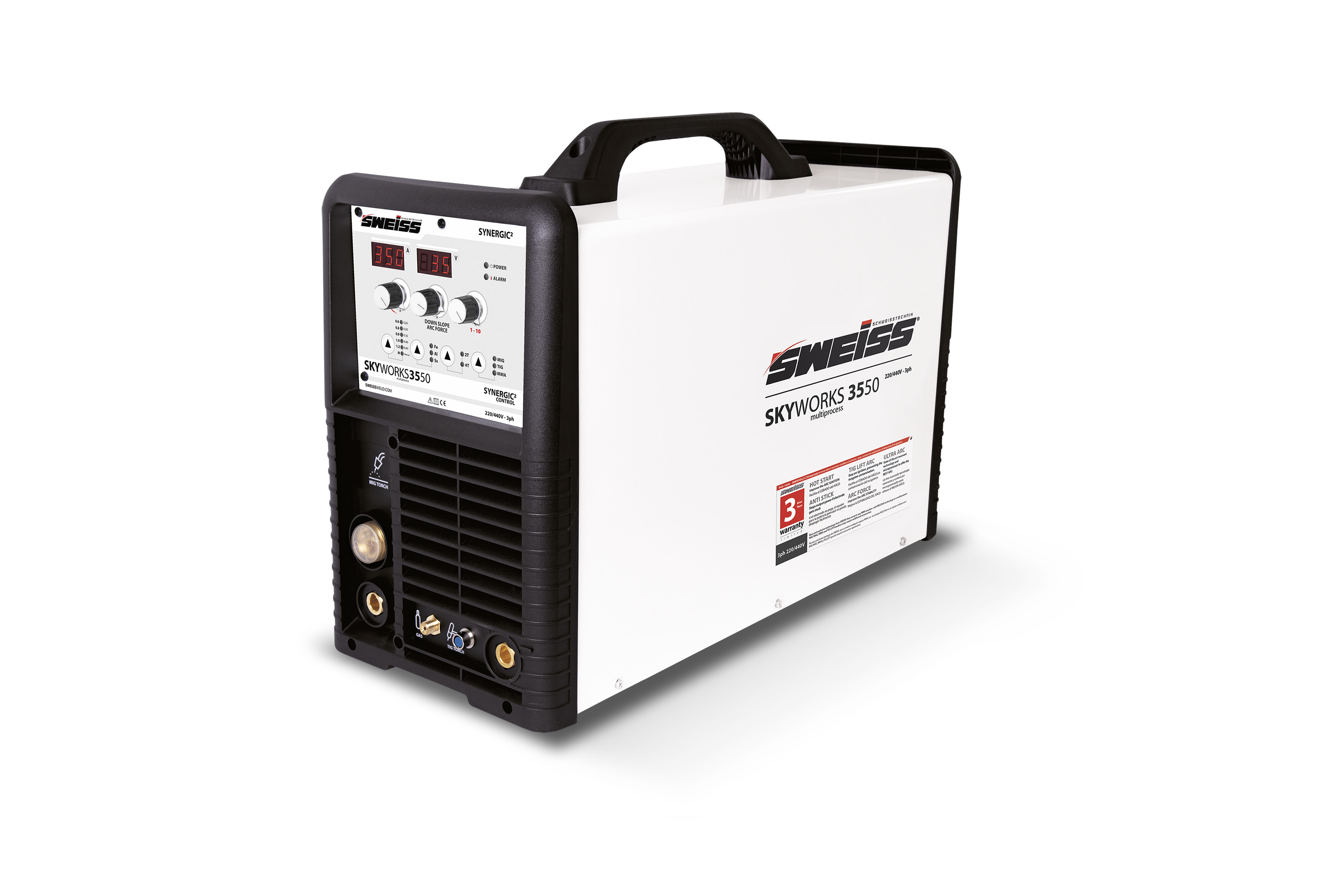Soldador inversor multiproceso 350A (220/400V 3PH)   SKYWORKS 3550 DV