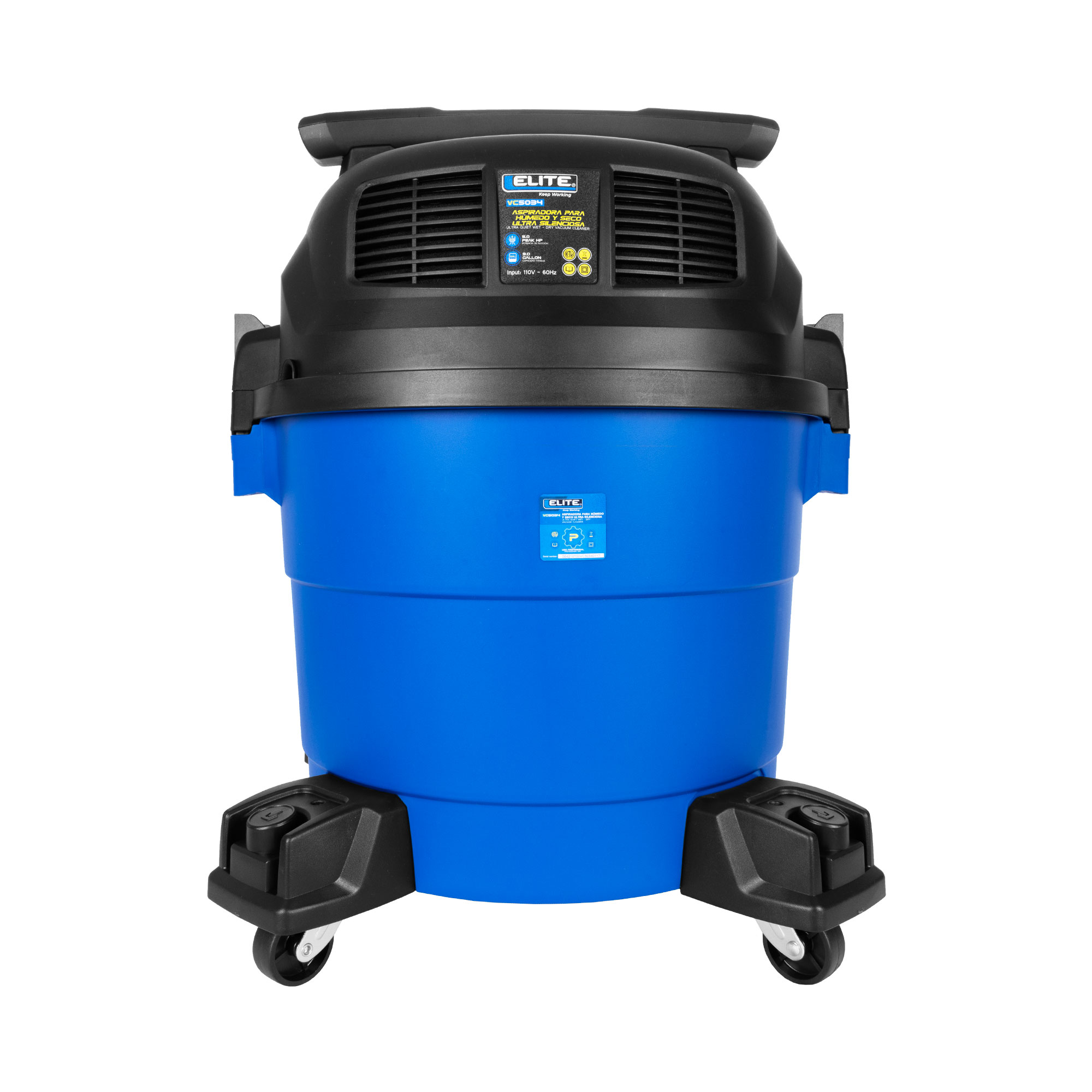 Aspiradora Utra silencionsa Seco y Humedo 9 Gl - 5 HP- 95 CFM