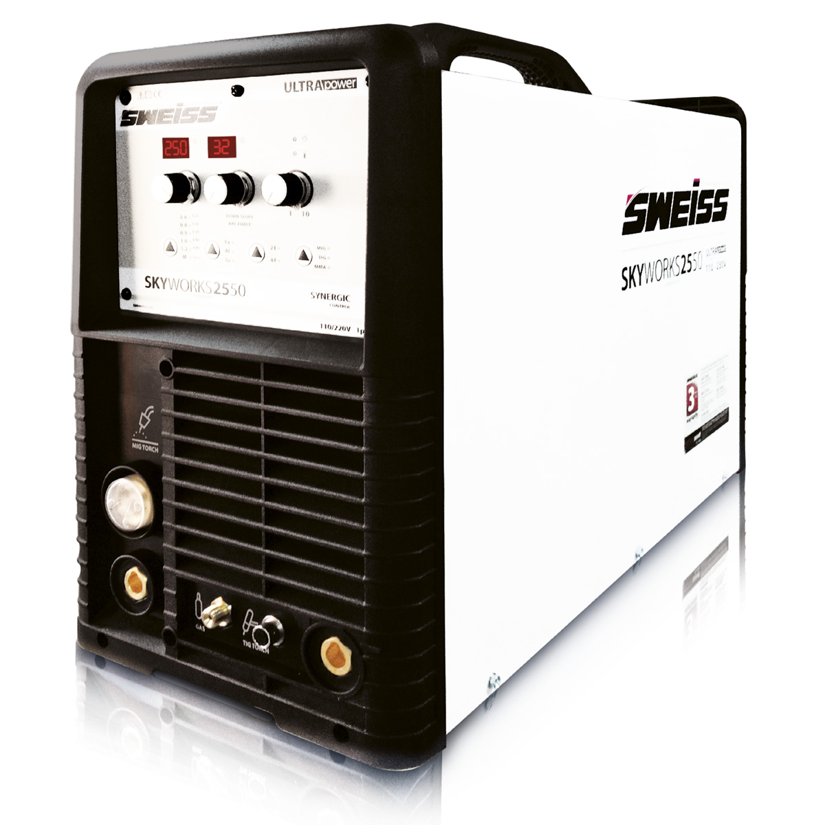 Soldador inversor 250A Multiproceso MMA / MIG / TIG Ultra Power + Antorcha . SKYWORKS 2550