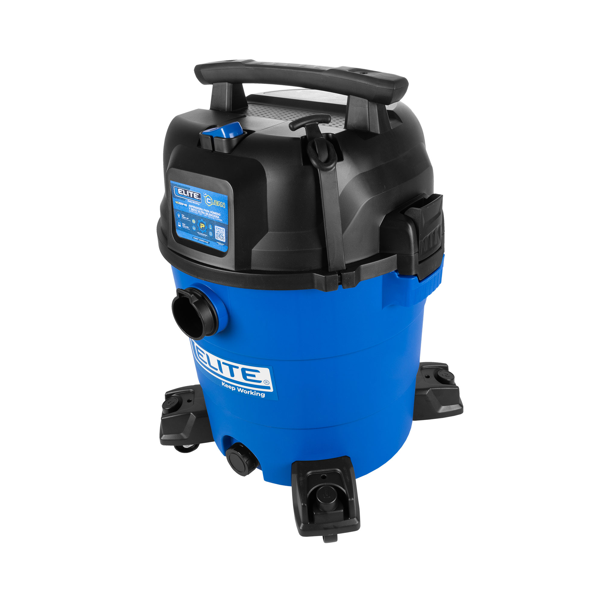 Aspiradora Utra silencionsa Seco y Humedo 12 Gl - 5.5 HP- 100 CFM