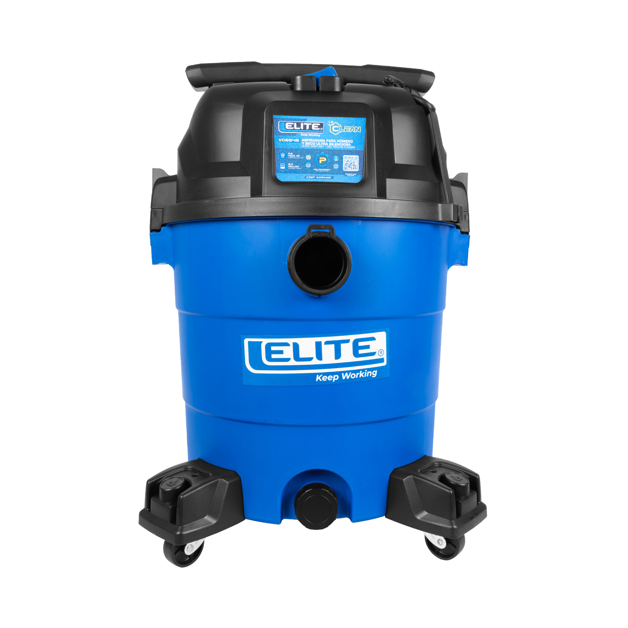 Aspiradora Utra silencionsa Seco y Humedo 12 Gl - 5.5 HP- 100 CFM