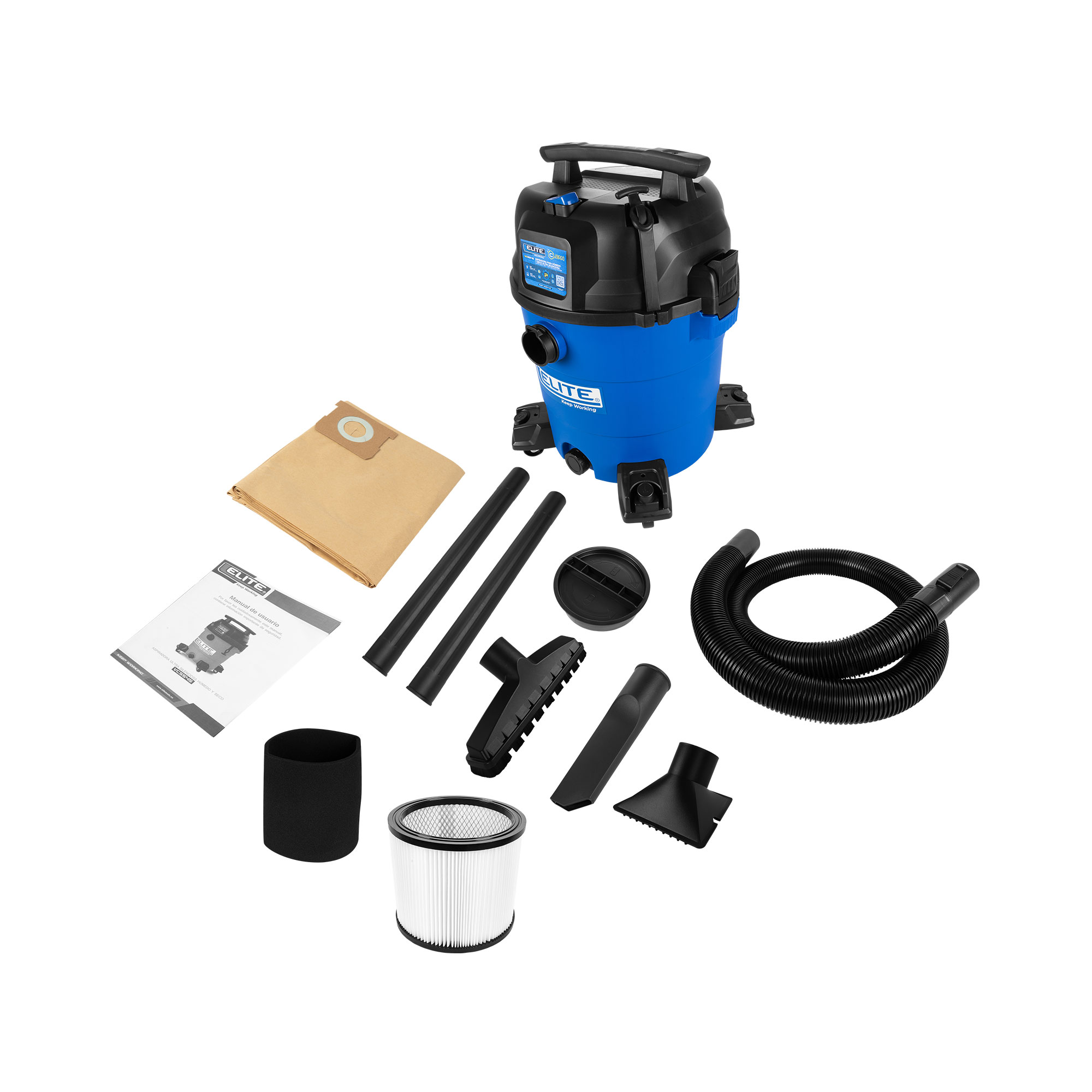 Aspiradora Utra silencionsa Seco y Humedo 12 Gl - 5.5 HP- 100 CFM