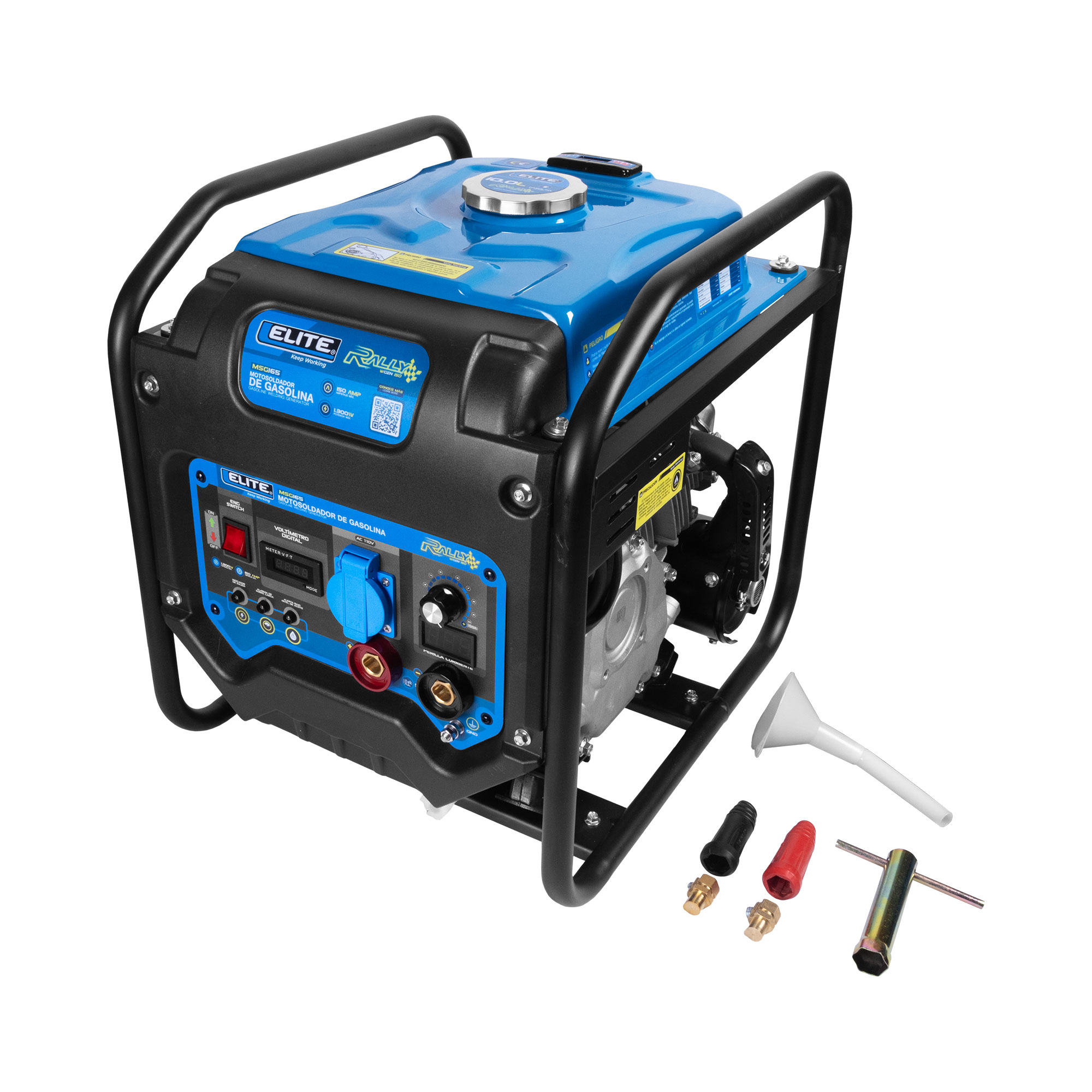 Motosoldador Inverter ELITE 150A de Potencia y Generador Integrado 1300W a Gasolina con Encendido Manual