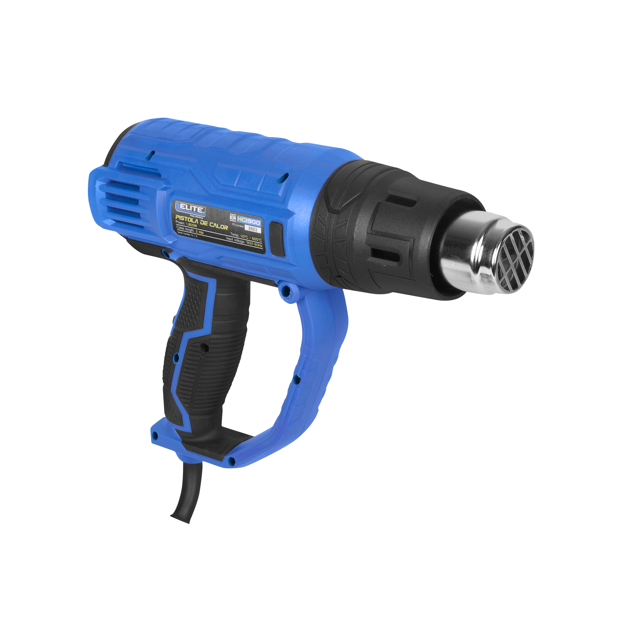 Pistola de Calor 1.800 Watts 3 niveles de temperatura  ELITE