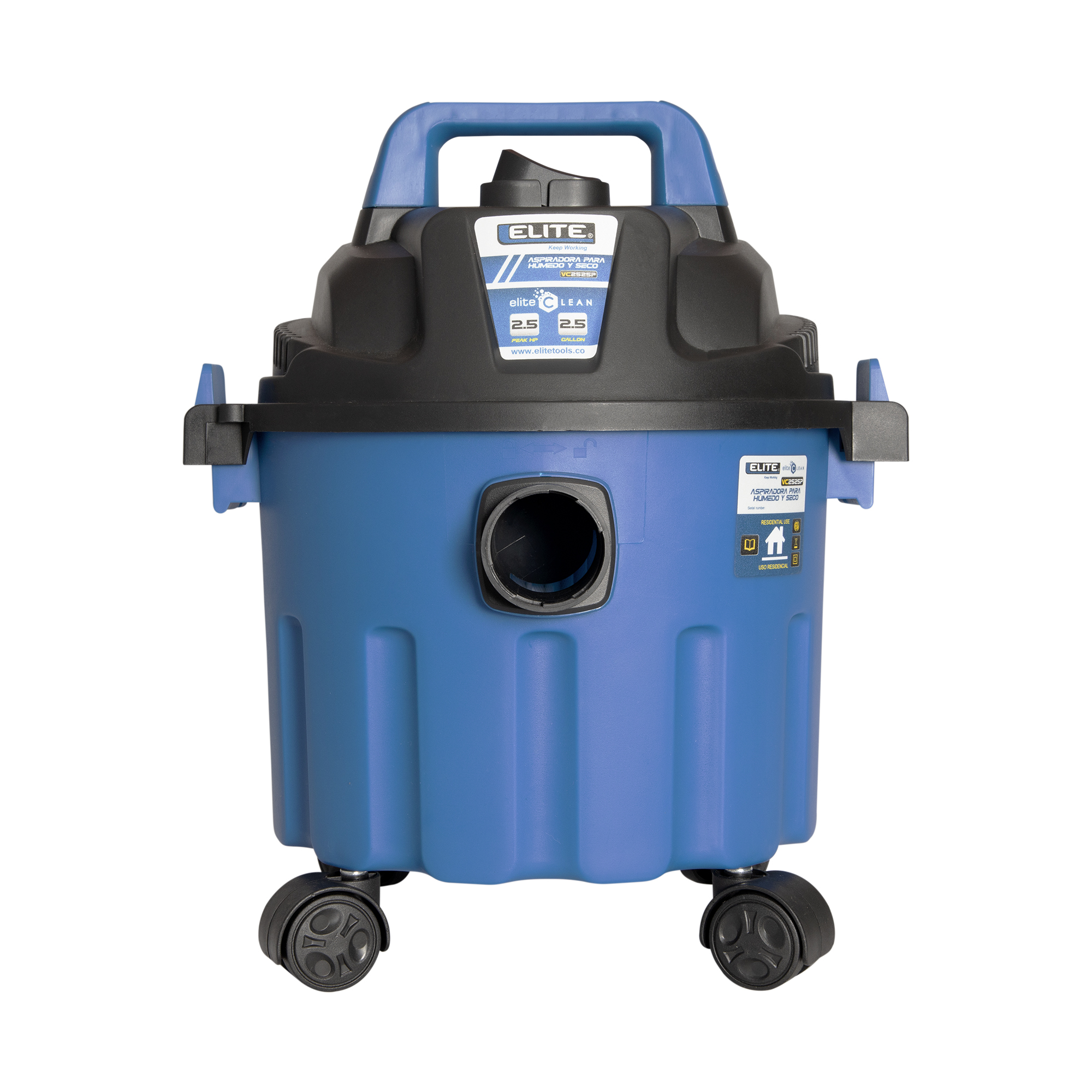 Aspiradora 2.5 Hp 9.5 L / 2.5 G Húmedo / seco ELITE