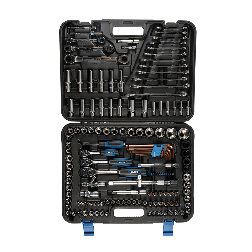 Juego de Herramientas Mecánicas Profesional ELITE de 150 Piezas CR-V 1/4” – 3/8” – 1/2”