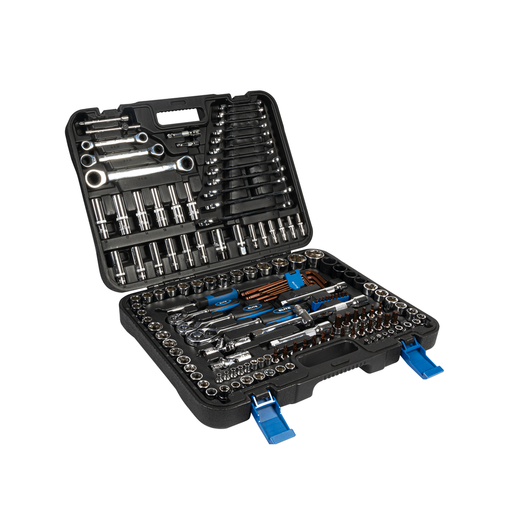 Juego de Herramientas Mecánicas Profesional ELITE de 150 Piezas CR-V 1/4” – 3/8” – 1/2”