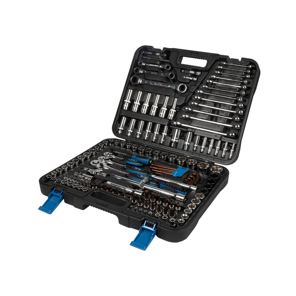 Juego de Herramientas Mecánicas Profesional ELITE de 150 Piezas CR-V 1/4” – 3/8” – 1/2”