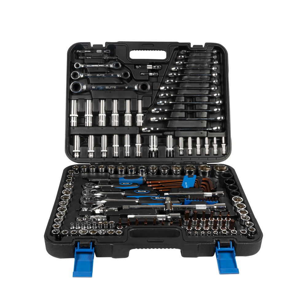 Juego de Herramientas Mecánicas Profesional ELITE de 150 Piezas CR-V 1/4” – 3/8” – 1/2”