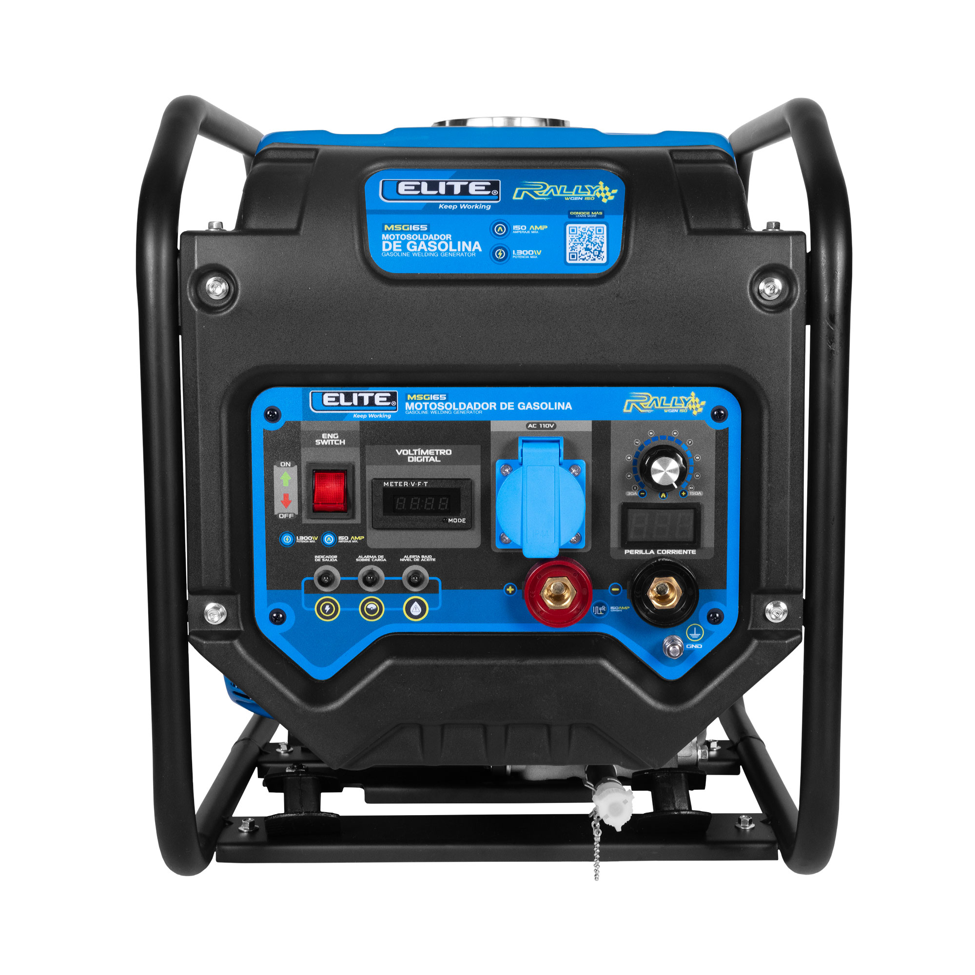 Motosoldador Inverter ELITE 150A de Potencia y Generador Integrado 1300W a Gasolina con Encendido Manual