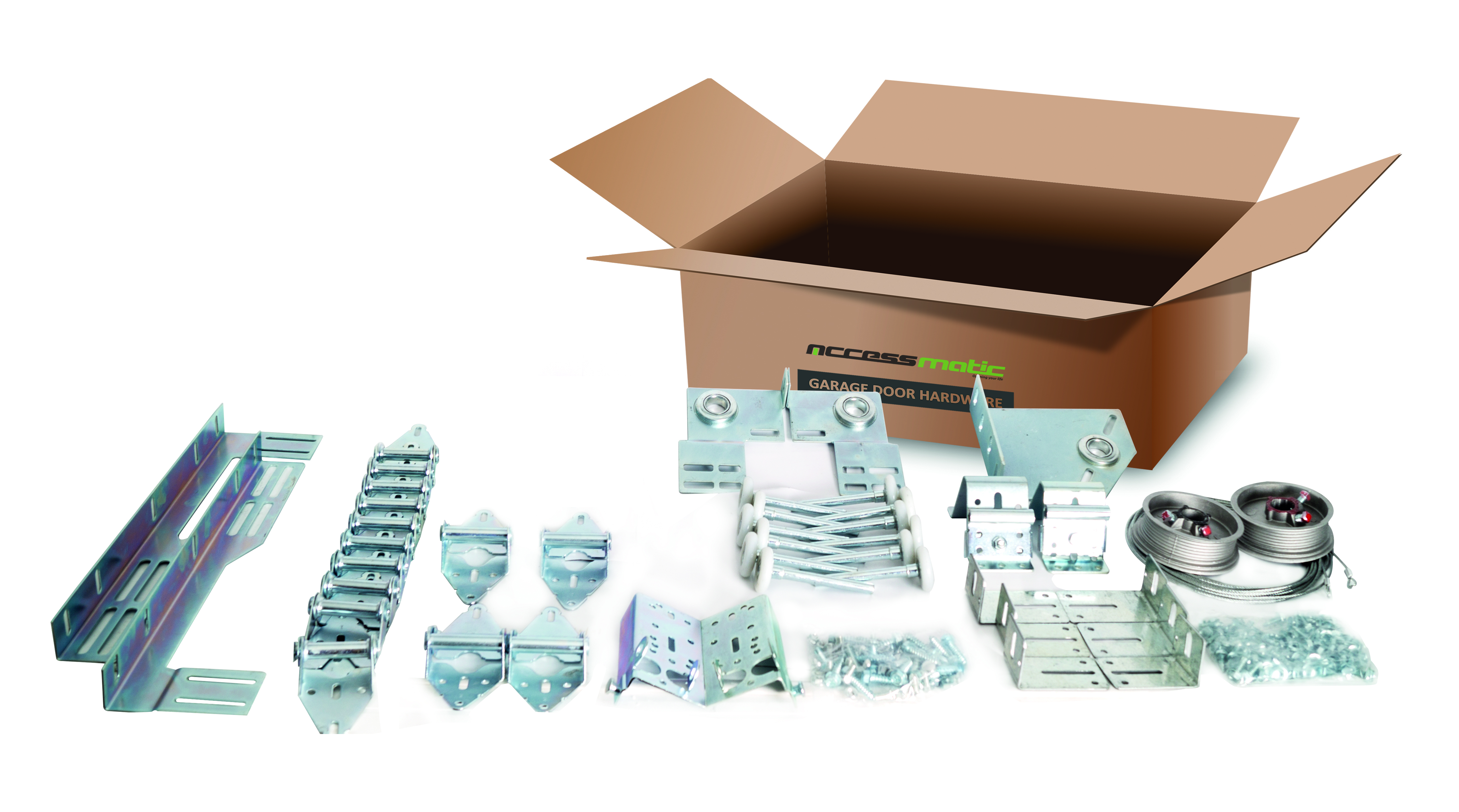Caja de herrajes calibre 14 para puertas seccionales. HBS17