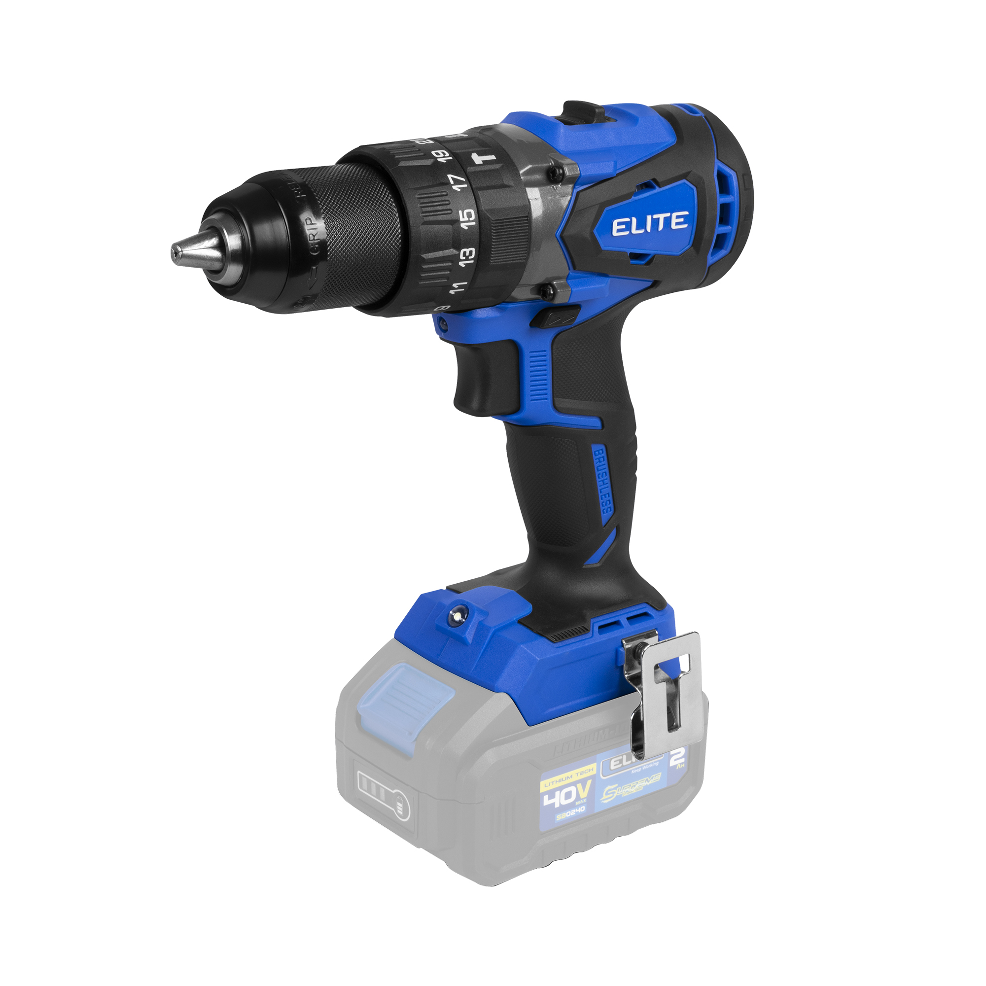 TALADRO PERCUTOR INALÁMBRICO 1/2” - 13MM BTM (BRUSHLESS TECH MOTOR) SIN ESCOBILLAS (NO INCLUYE BATERÍA NI CARGADOR)