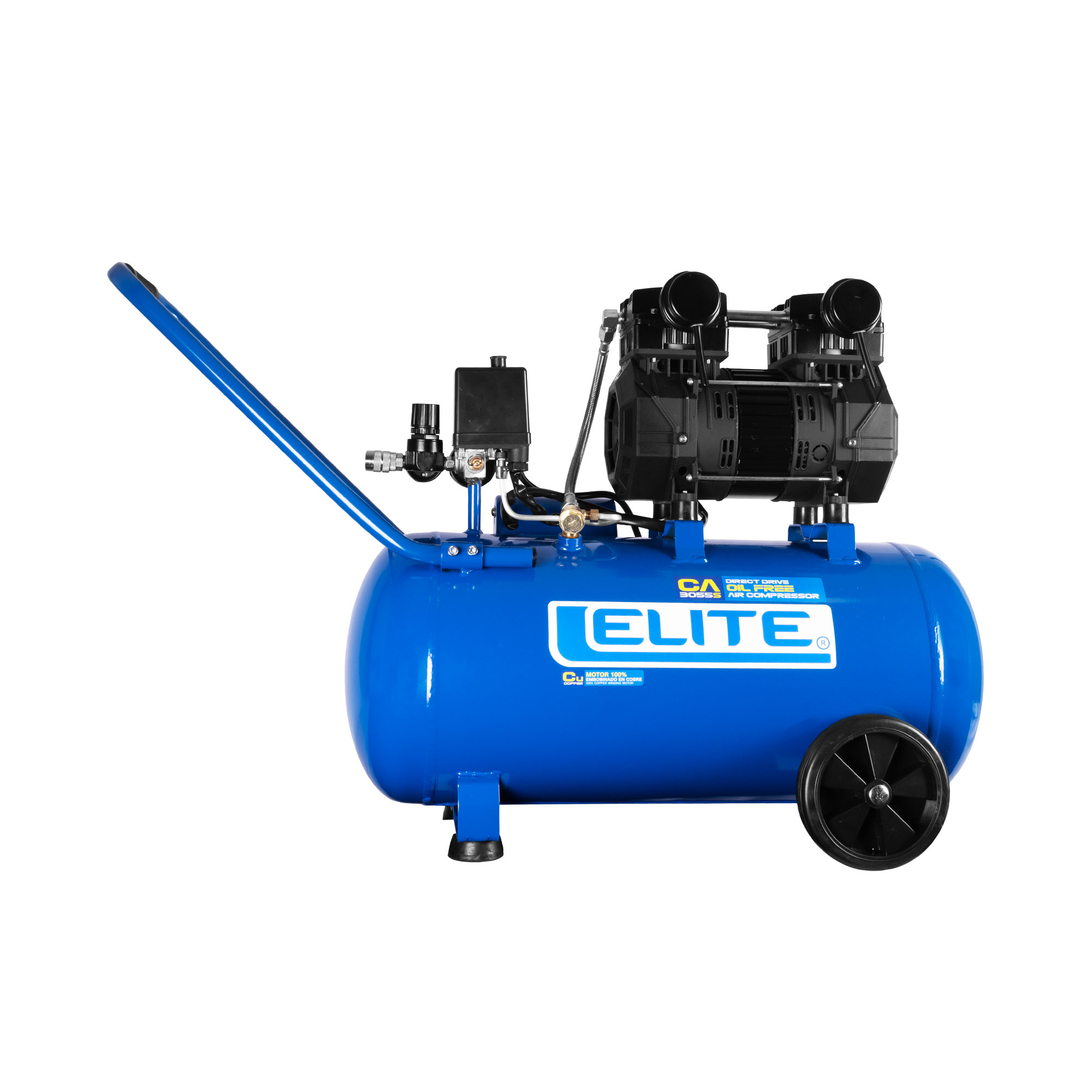 Compresor de acople directo libre de aceite 50 Lts  3.0 Hp, 125 PSI, 7.0 CFM, 110V-60Hz