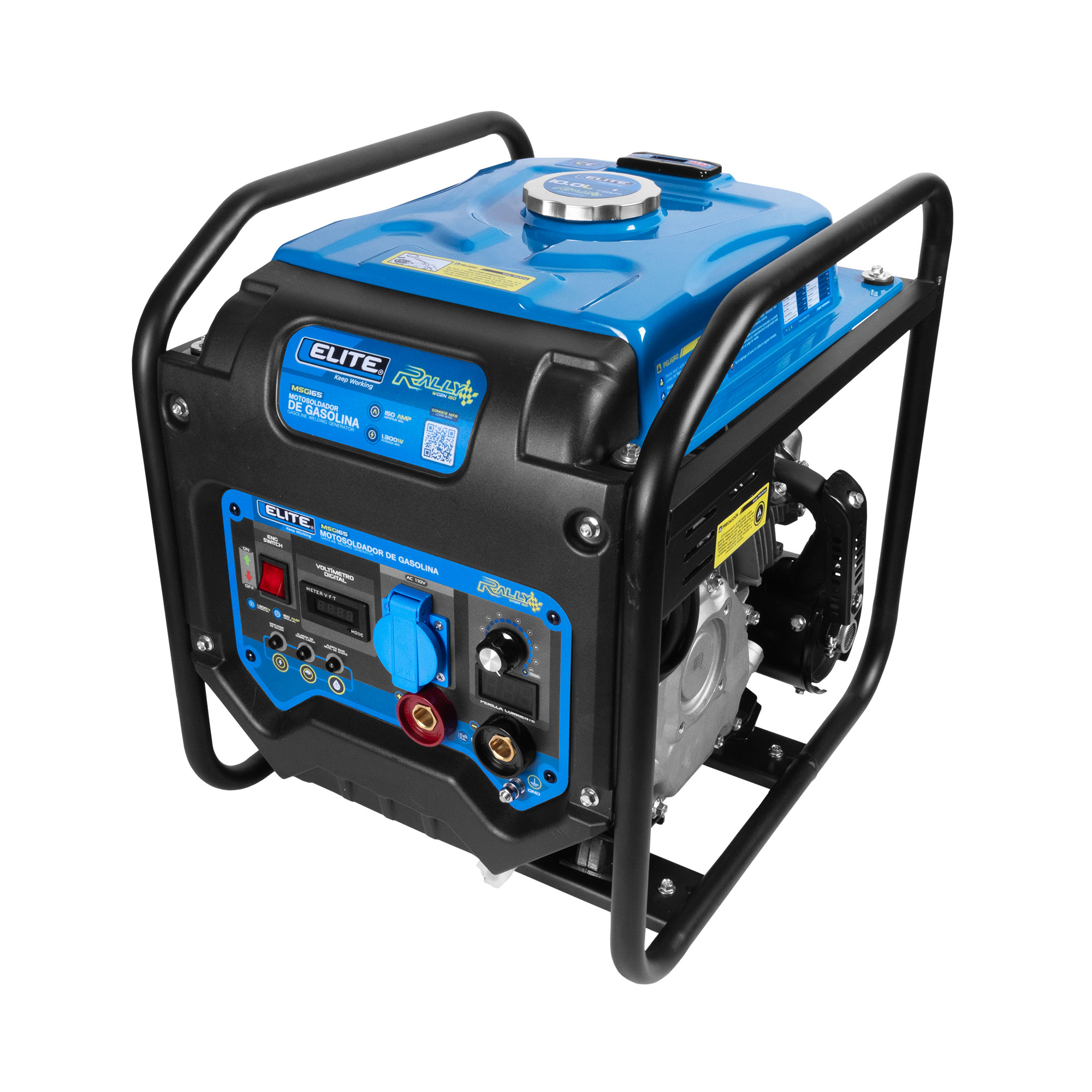Motosoldador Inverter ELITE 150A de Potencia y Generador Integrado 1300W a Gasolina con Encendido Manual