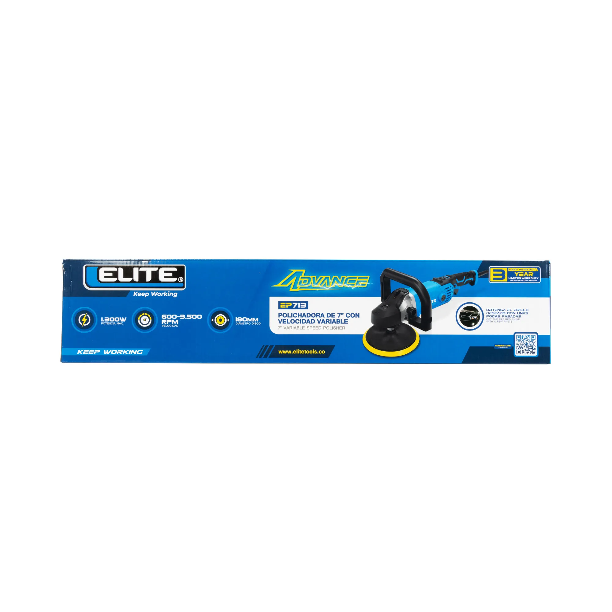 POLICHADORA ELECTRICA 7" con velocidad variable