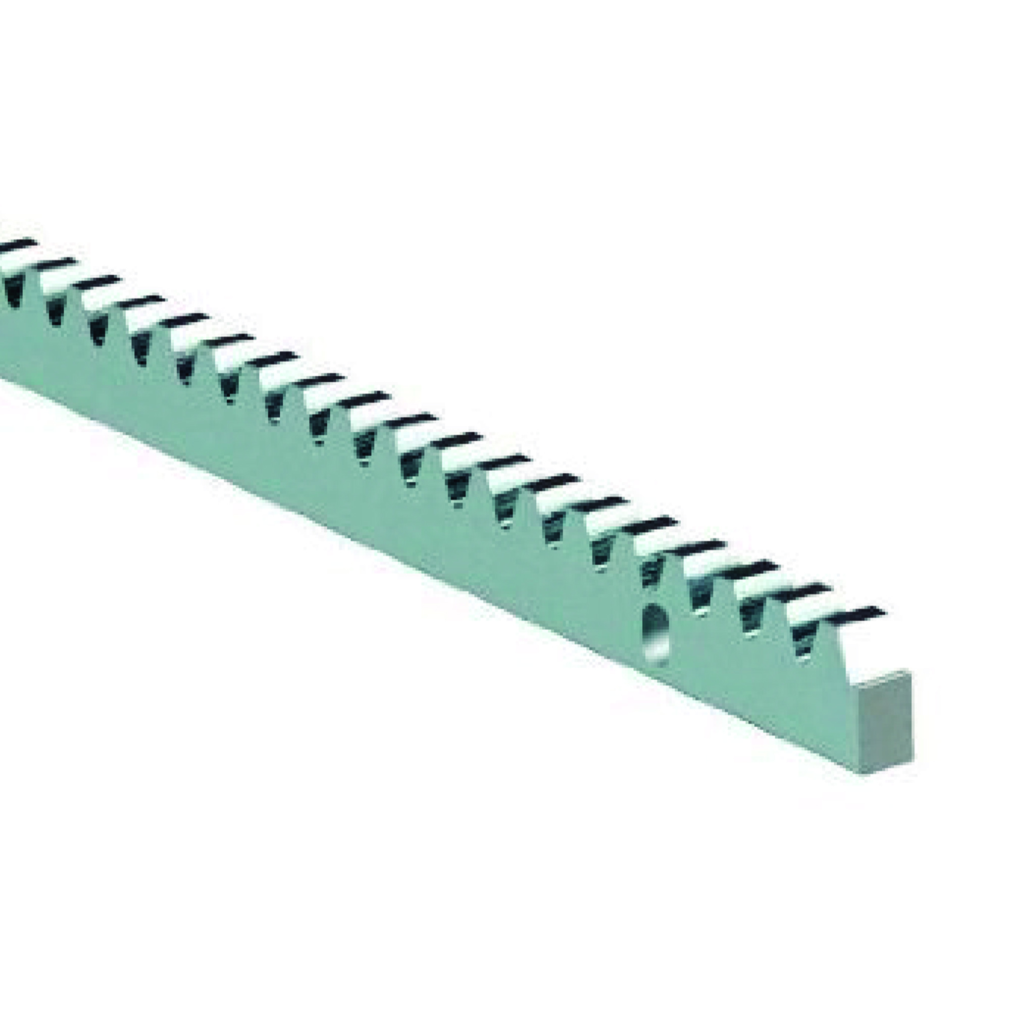 Cremallera de acero galvanizado para motores corredizos. Para puertas de máximo 1200Kg. Tramo de 1 metro. Modulo 4. 12x30. RIM4F
