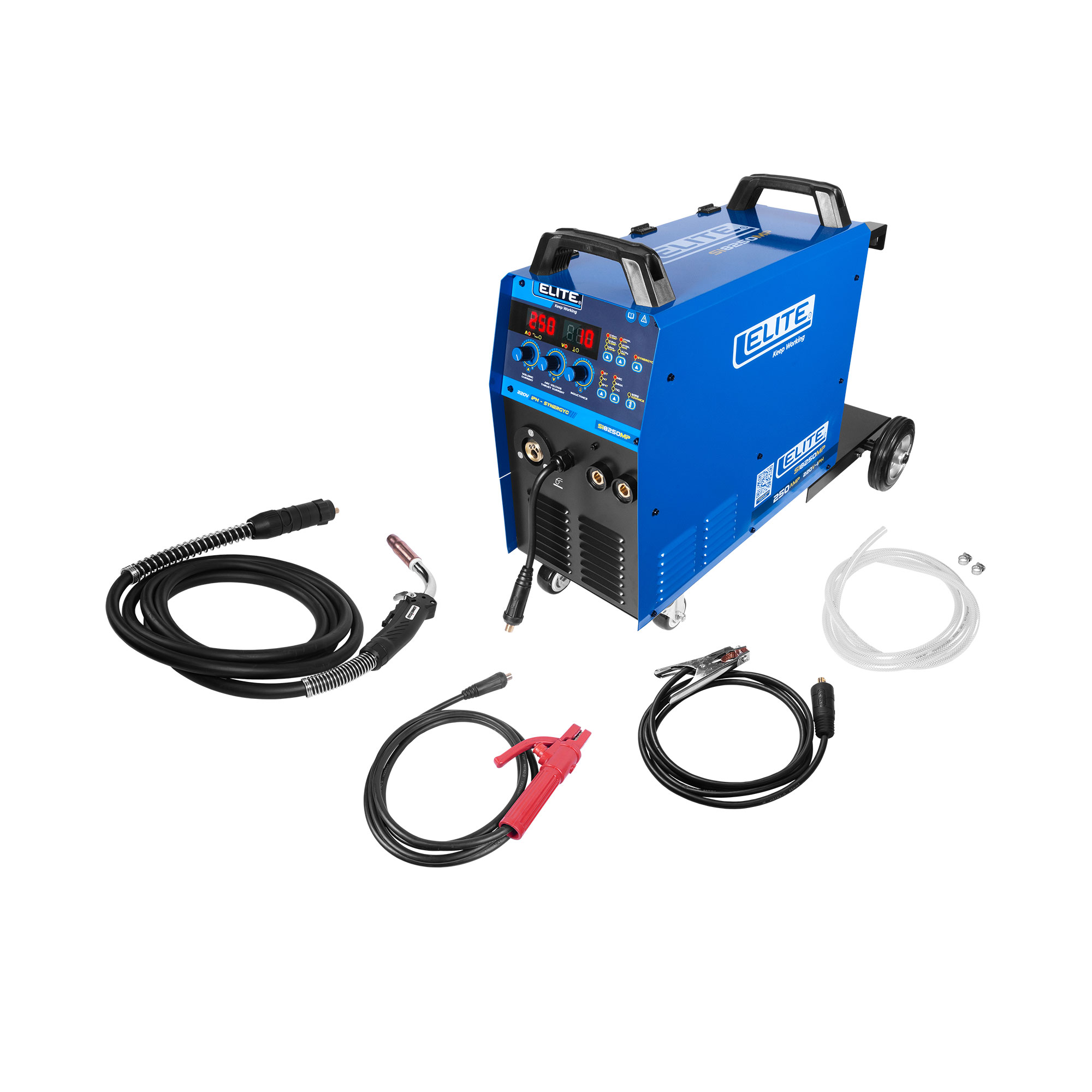 SOLDADOR INVERSOR MULTIPROCESOS MIG/MAG/FCAW/MMA/TIG ELITE MP 250 - 250A 60% 220V 1PH - ELITE