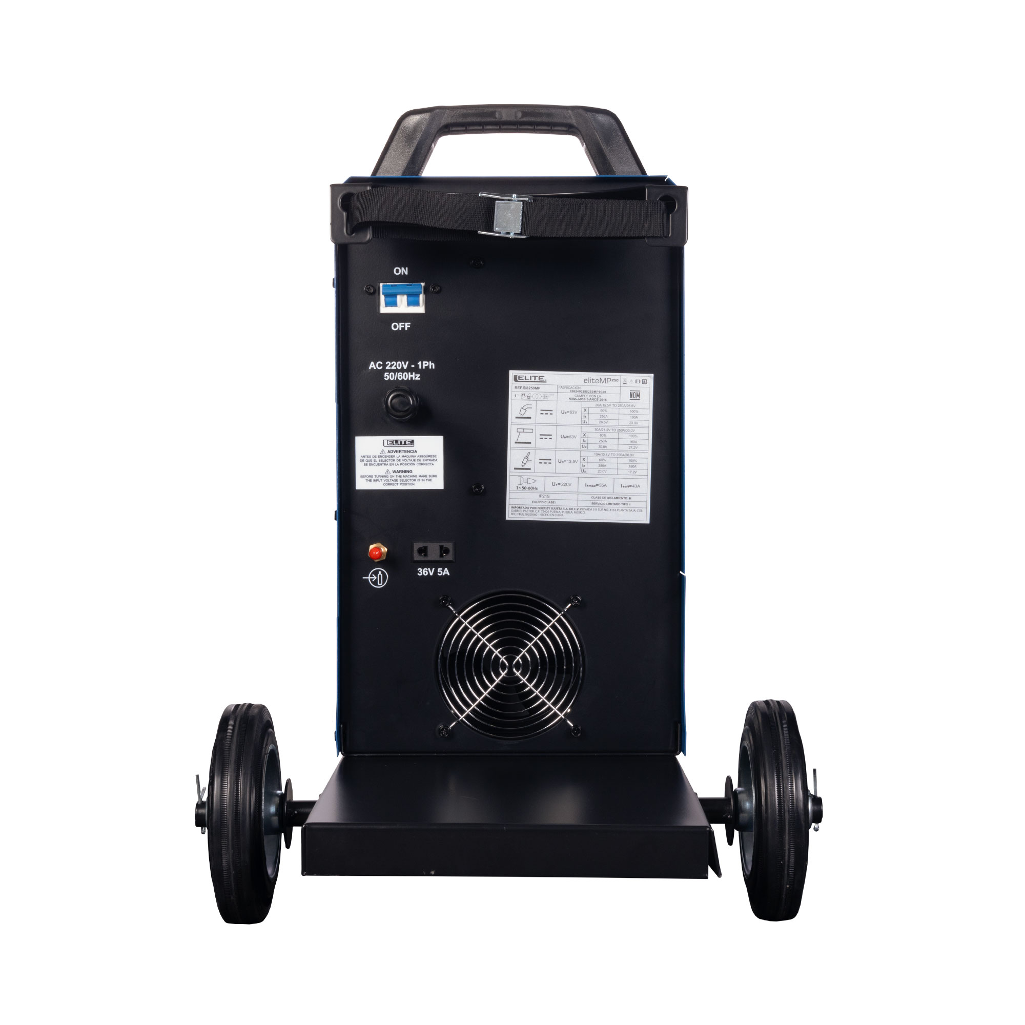 SOLDADOR INVERSOR MULTIPROCESOS MIG/MAG/FCAW/MMA/TIG ELITE MP 250 - 250A 60% 220V 1PH - ELITE